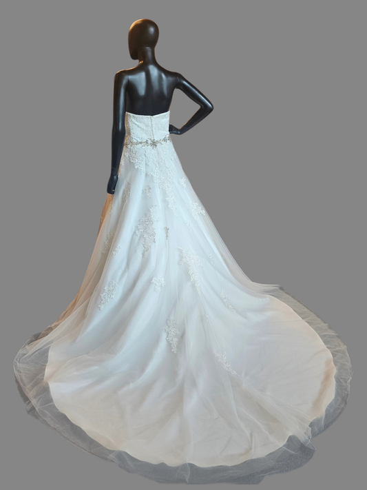 Lace Applique W/Sparkle Belted - Da Vinci
