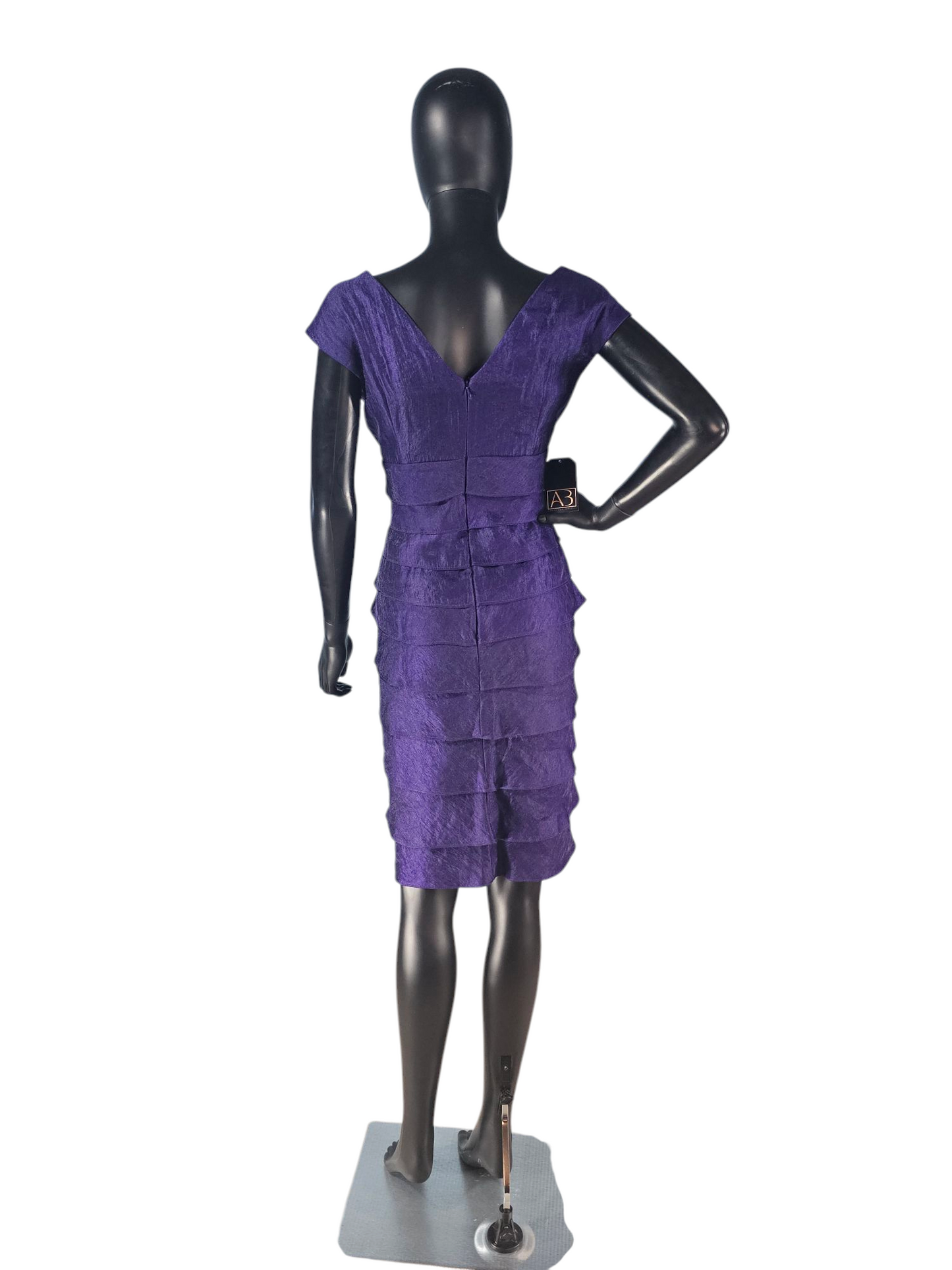 Purple Shimmer Organza Cocktail Dress - London Times
