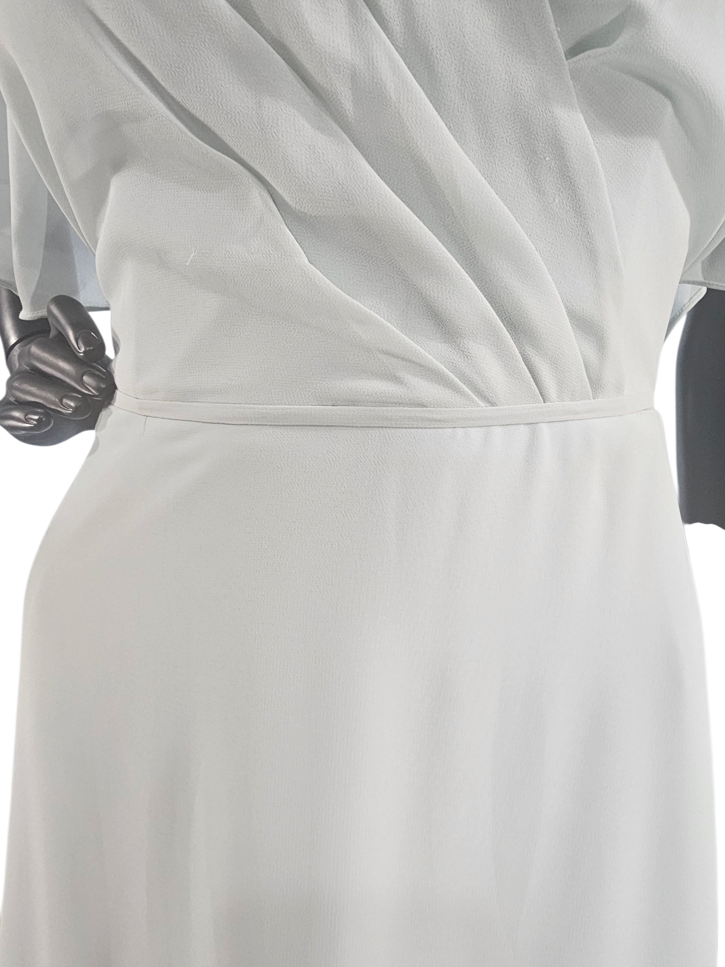 Seaglass Chiffon Flutter Sleeve A-Line Maxi Formal Dress - Mori Lee