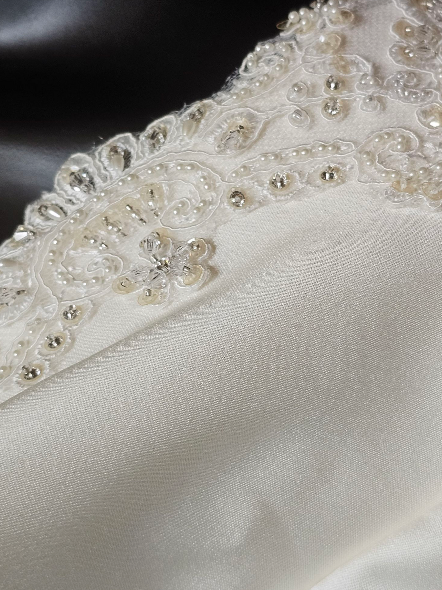 Ivory Silky Satin Cowl Neck Wedding Gown Sheath  - Casablanca