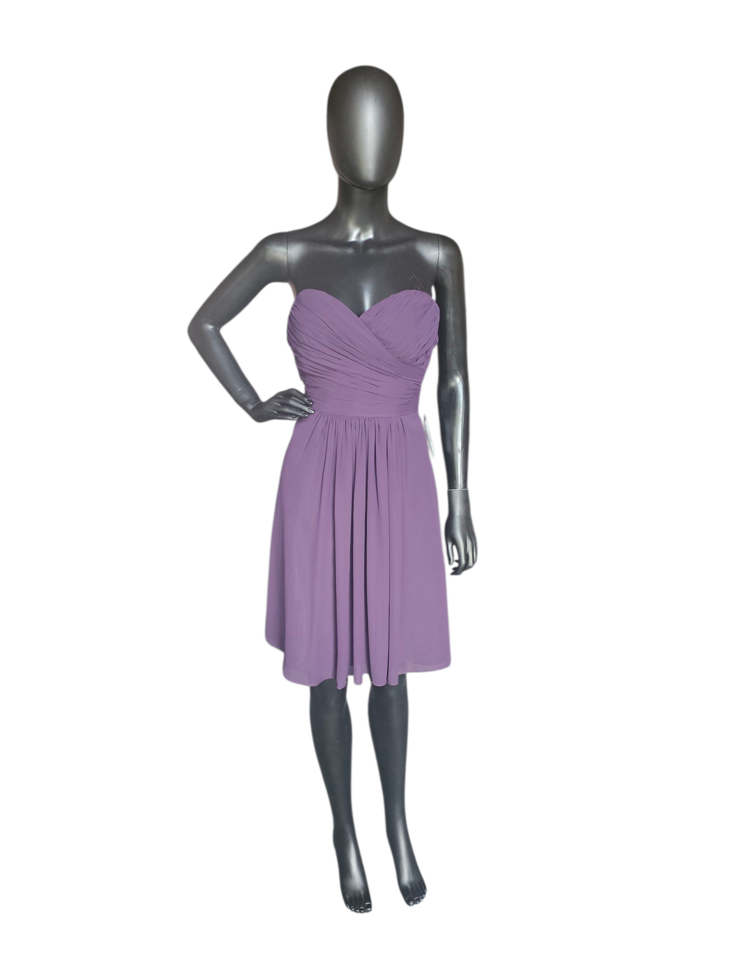 Plum Ruched Chiffon Sweetheart Cocktail/Party Dress NWOT - Bill Levkoff
