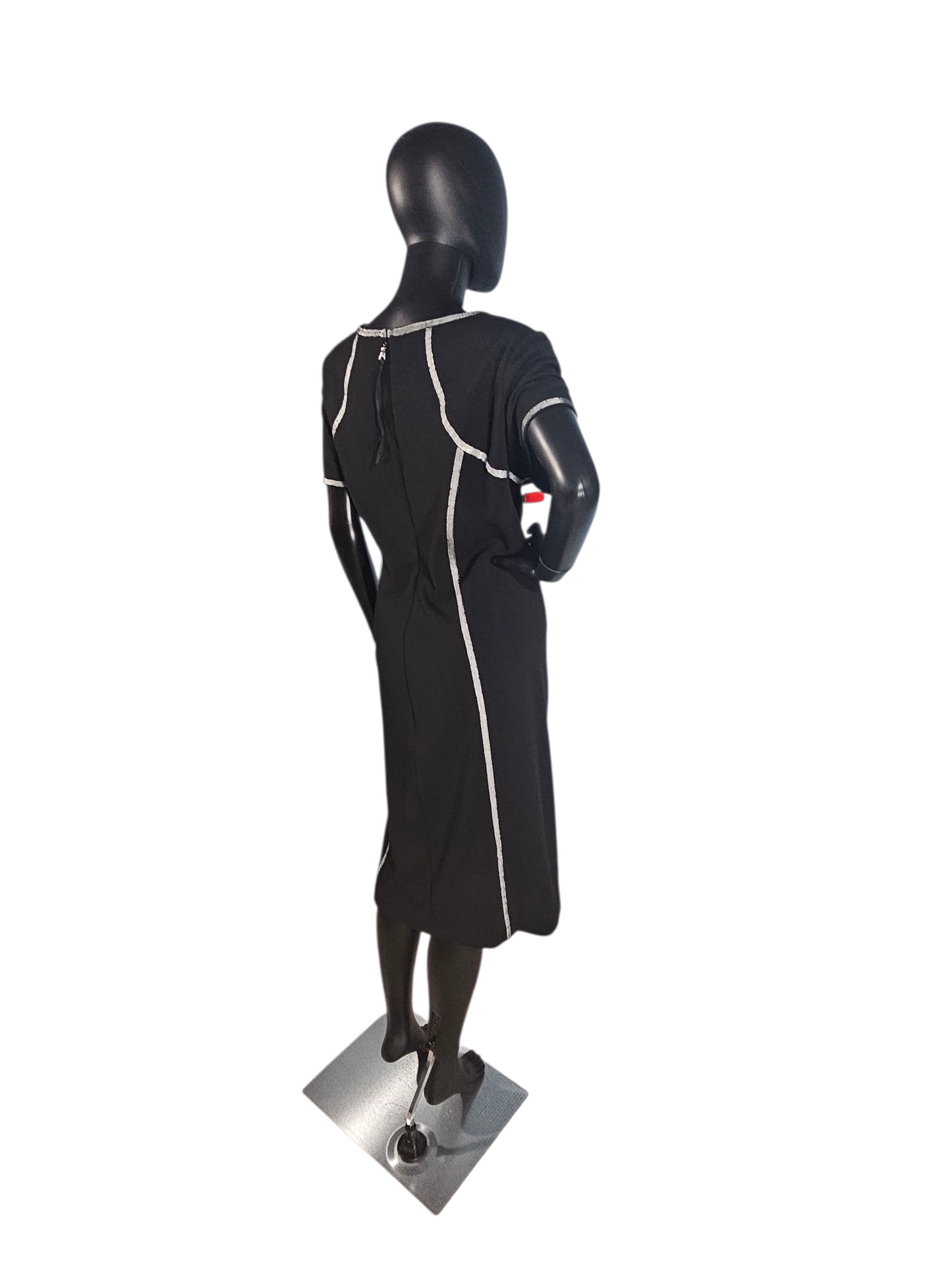 Black Mary Kay Silver Accent Cocktail Midlength Dress - Mary Kay