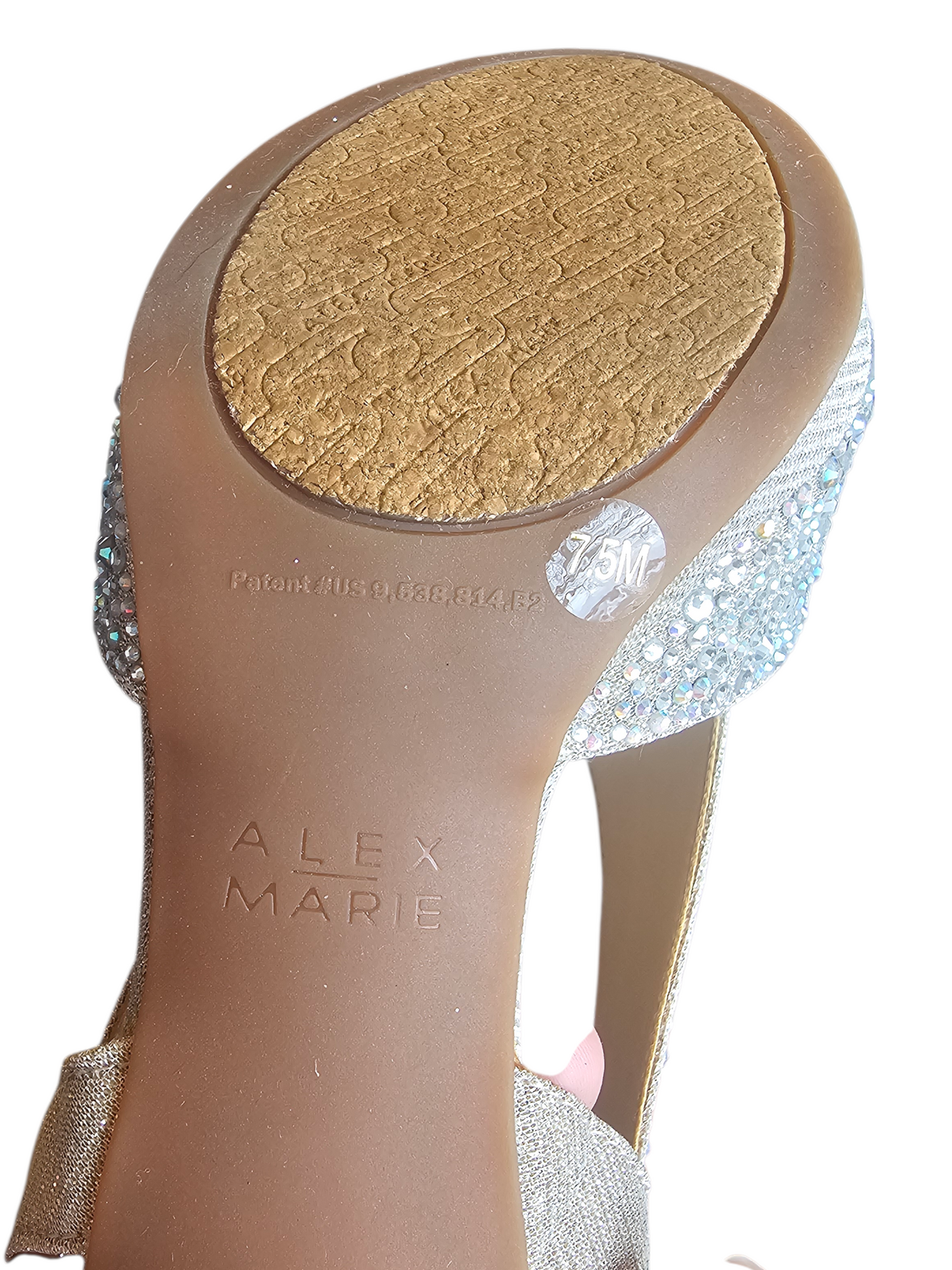 Iridescent Crystal Cross Sandal Shoe - Alex Marie