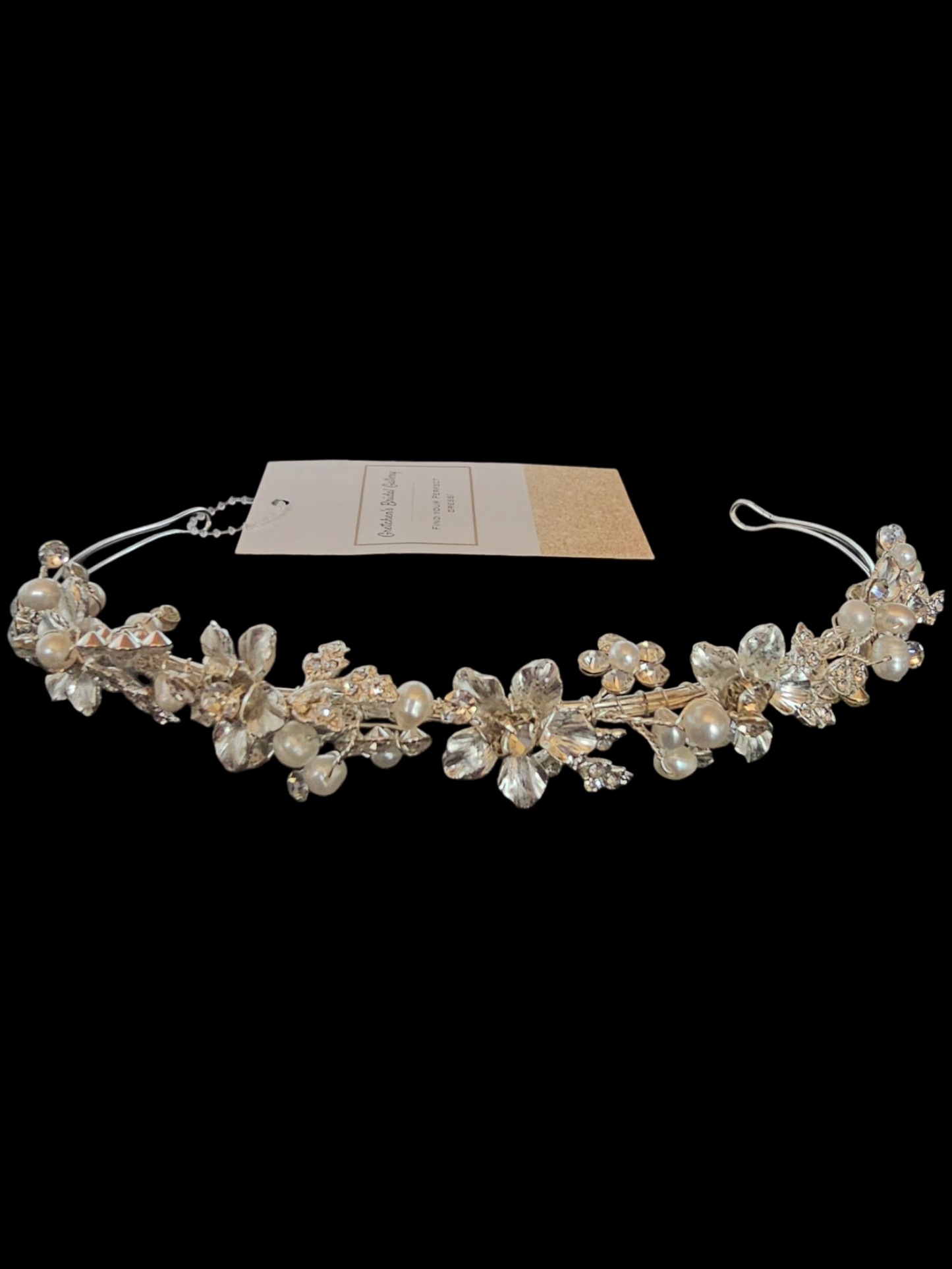 Silver Floral/Freshwater Pearl Tiara