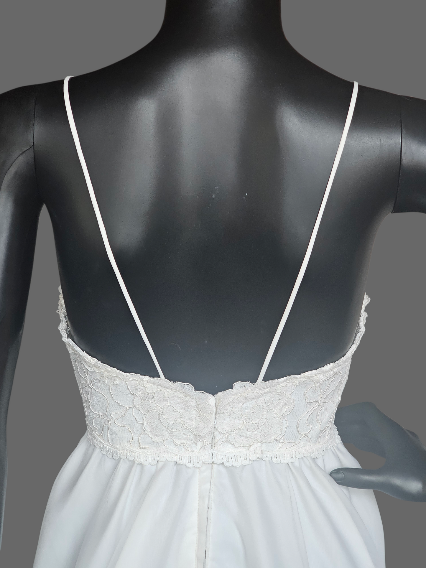 Vintage Lace Spaghetti Strap Boho Wedding Gown - Remade/Renewal