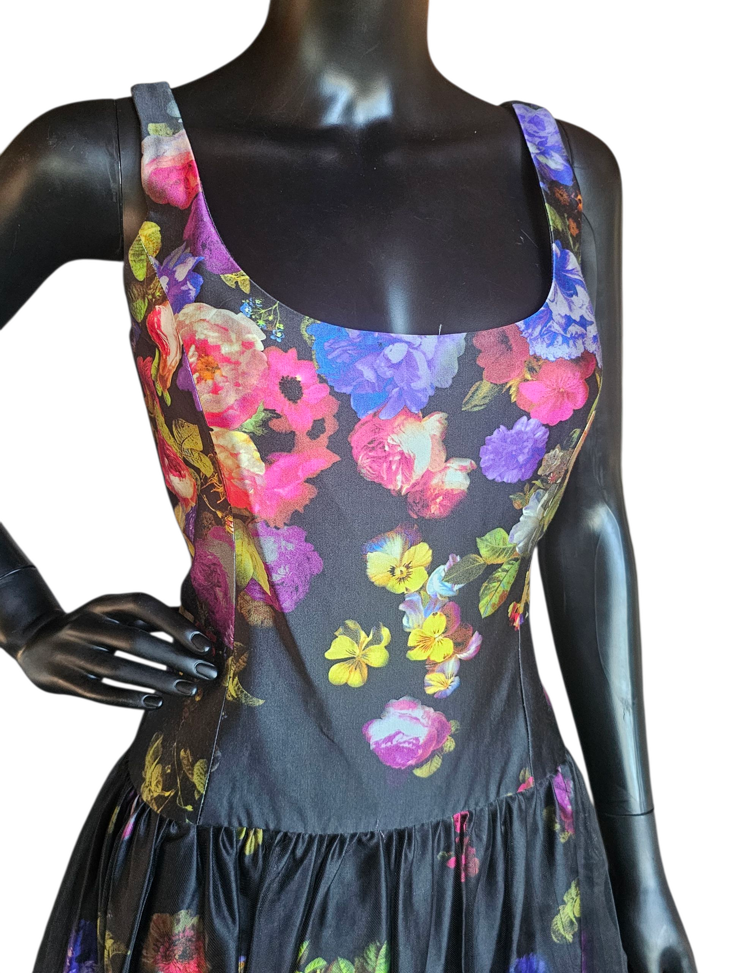 Black Floral Dress NWT - Milly