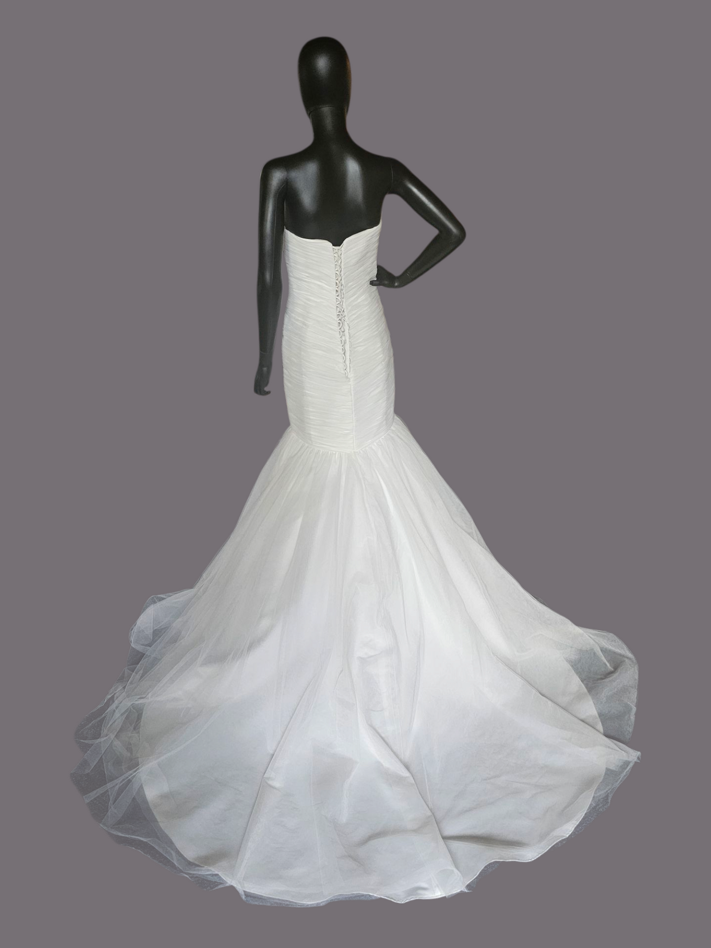 Tulle Fit Flare Strapless Wedding Gown - Mori Lee