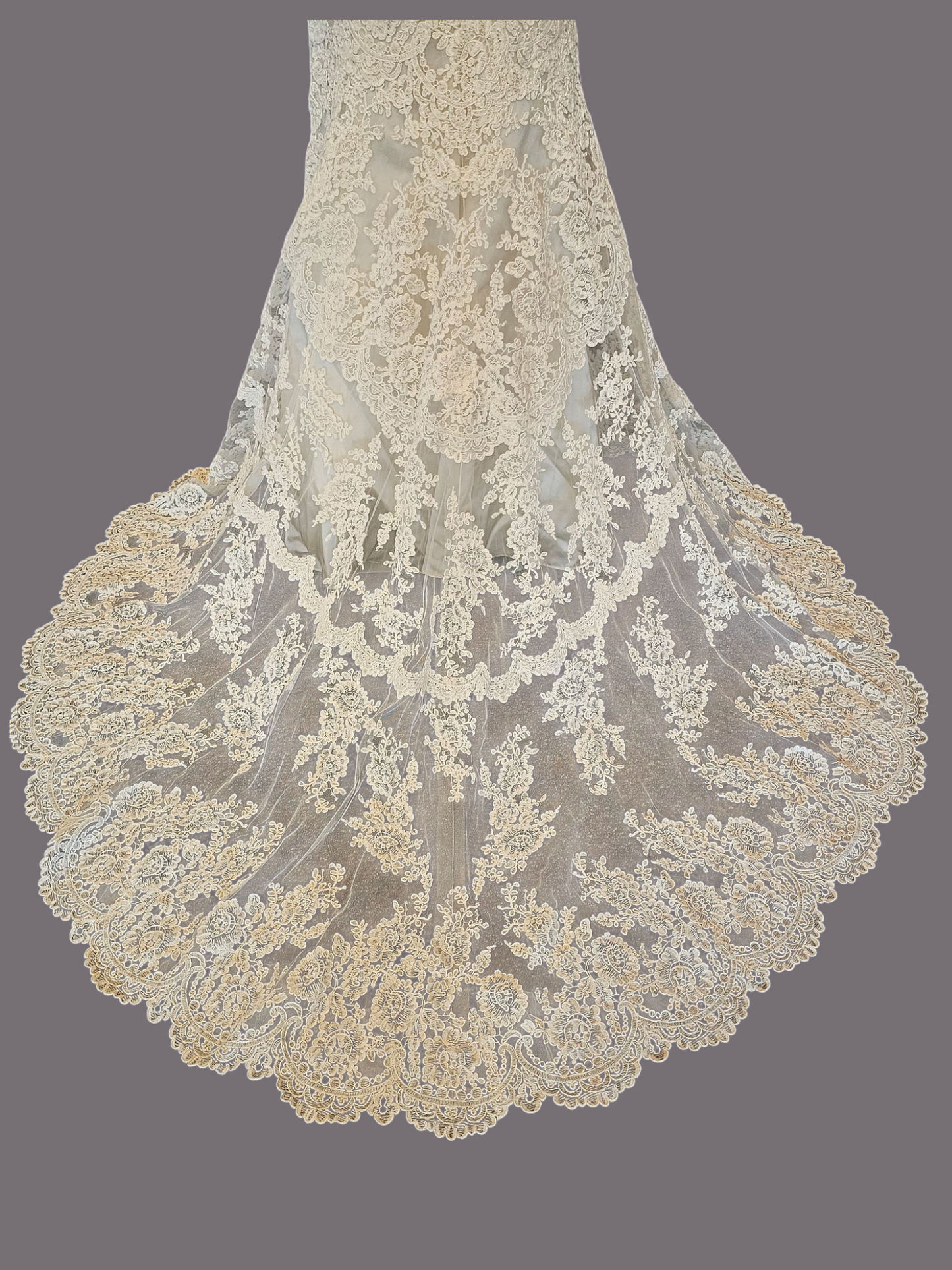 Stella York Lace Illusion Overlay Wedding Gown