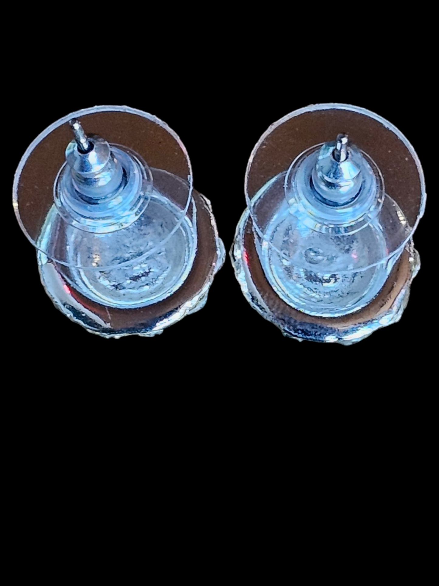 Silver/Crystal Large Stud Earring