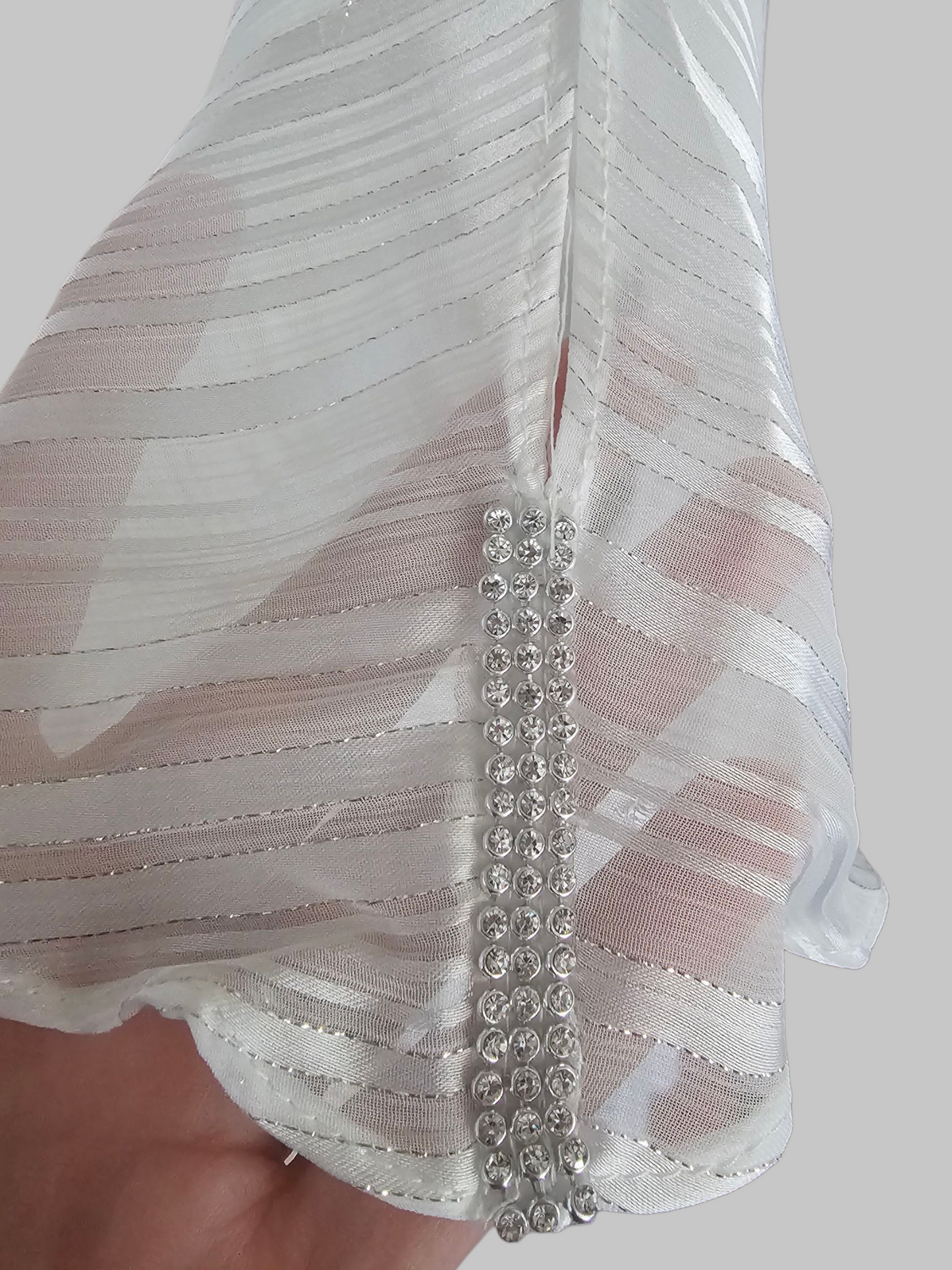 White Silver Thread Cold Shoulder Short/Cocktail Dress - NWT - Sam & Jess