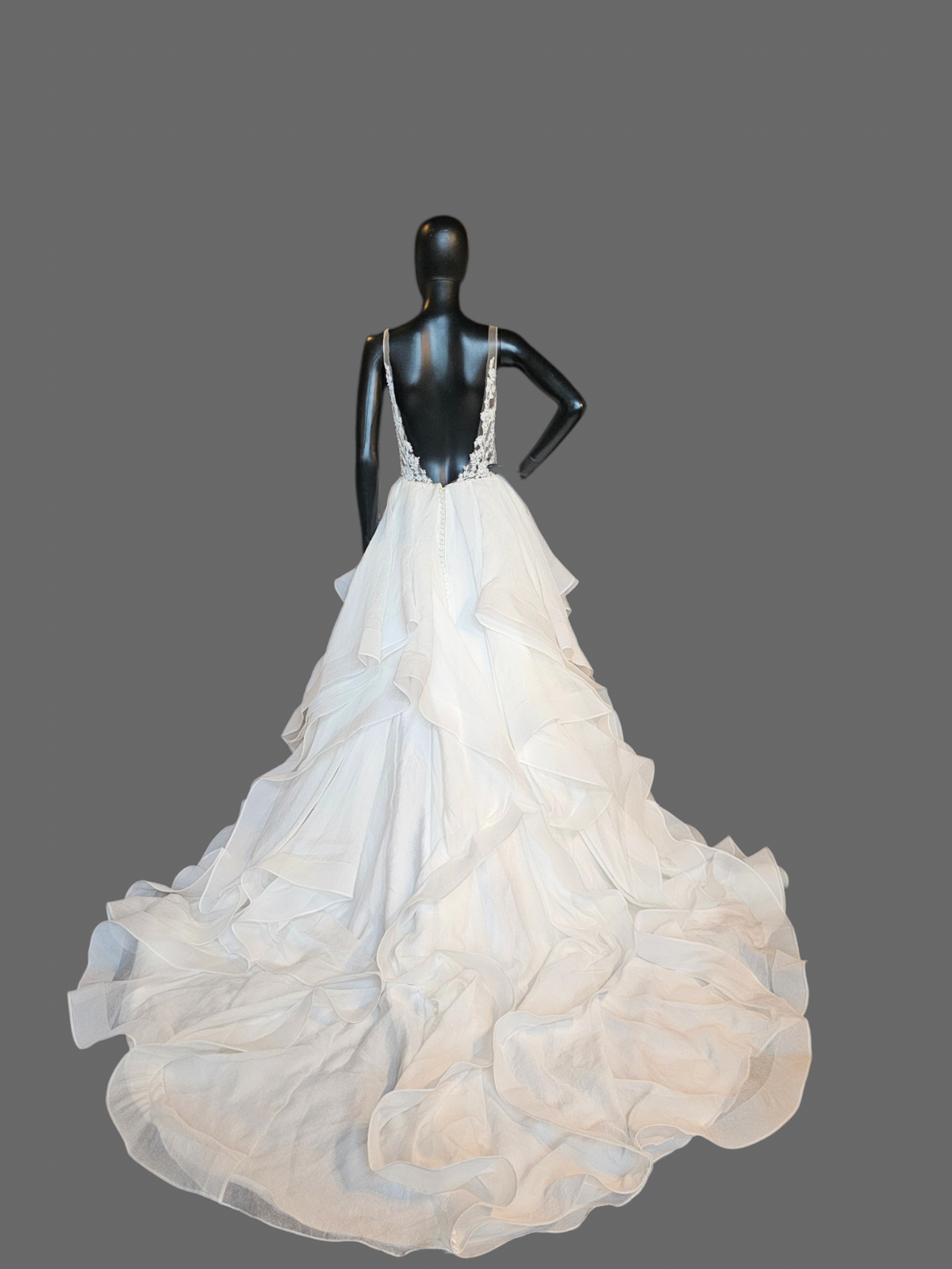 Ivory Tiered Ballgown - Justin Alexander