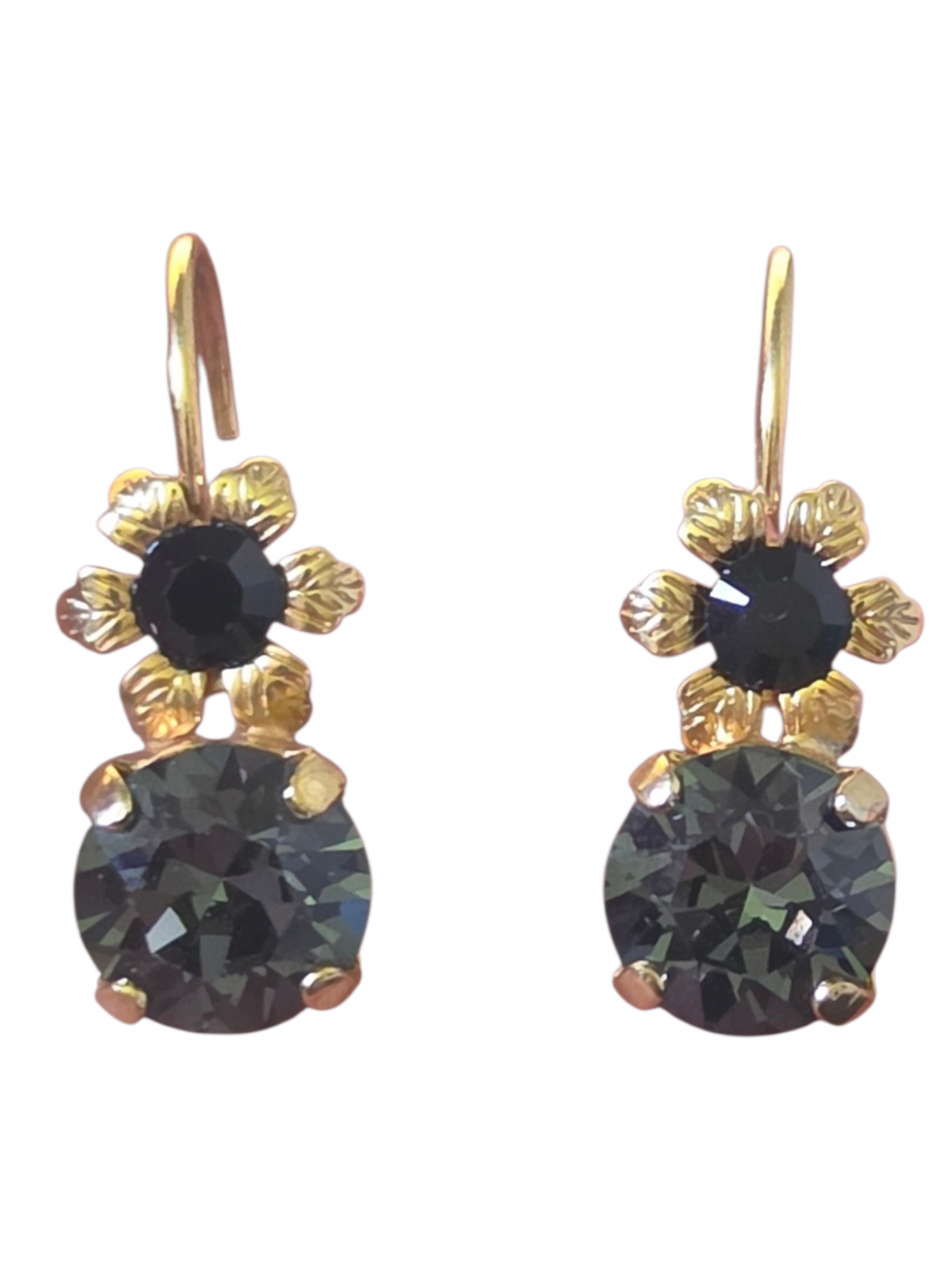Gold/Black/Grey Small Drop Earring