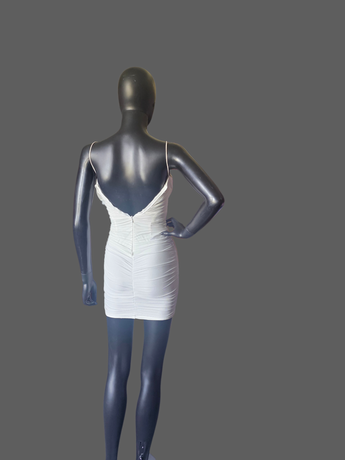 White Net Ruched Corset Homecoming Dress - Princess Polly
