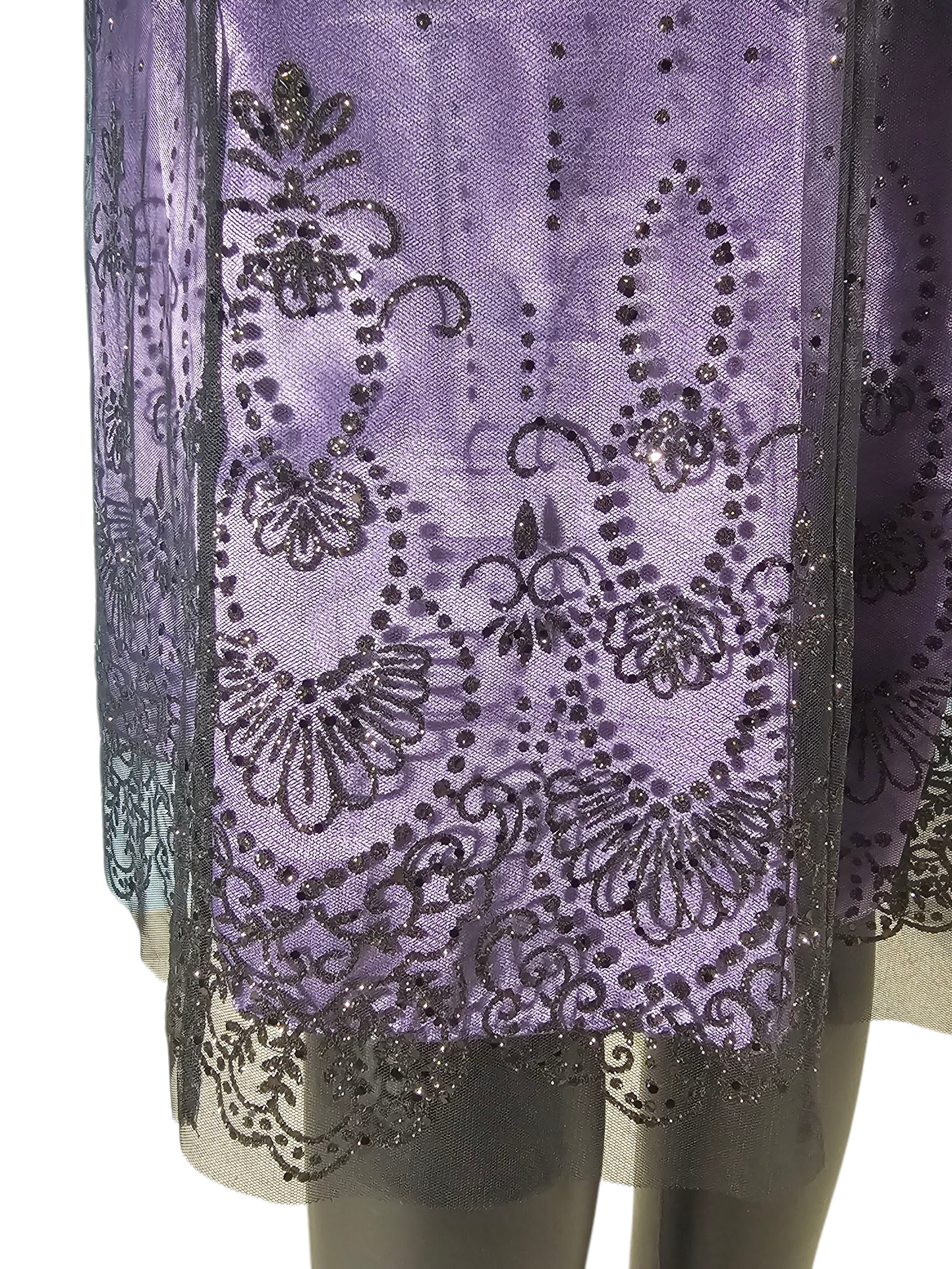 Purple/Black Sparkle Party Dress - Onyx Nites