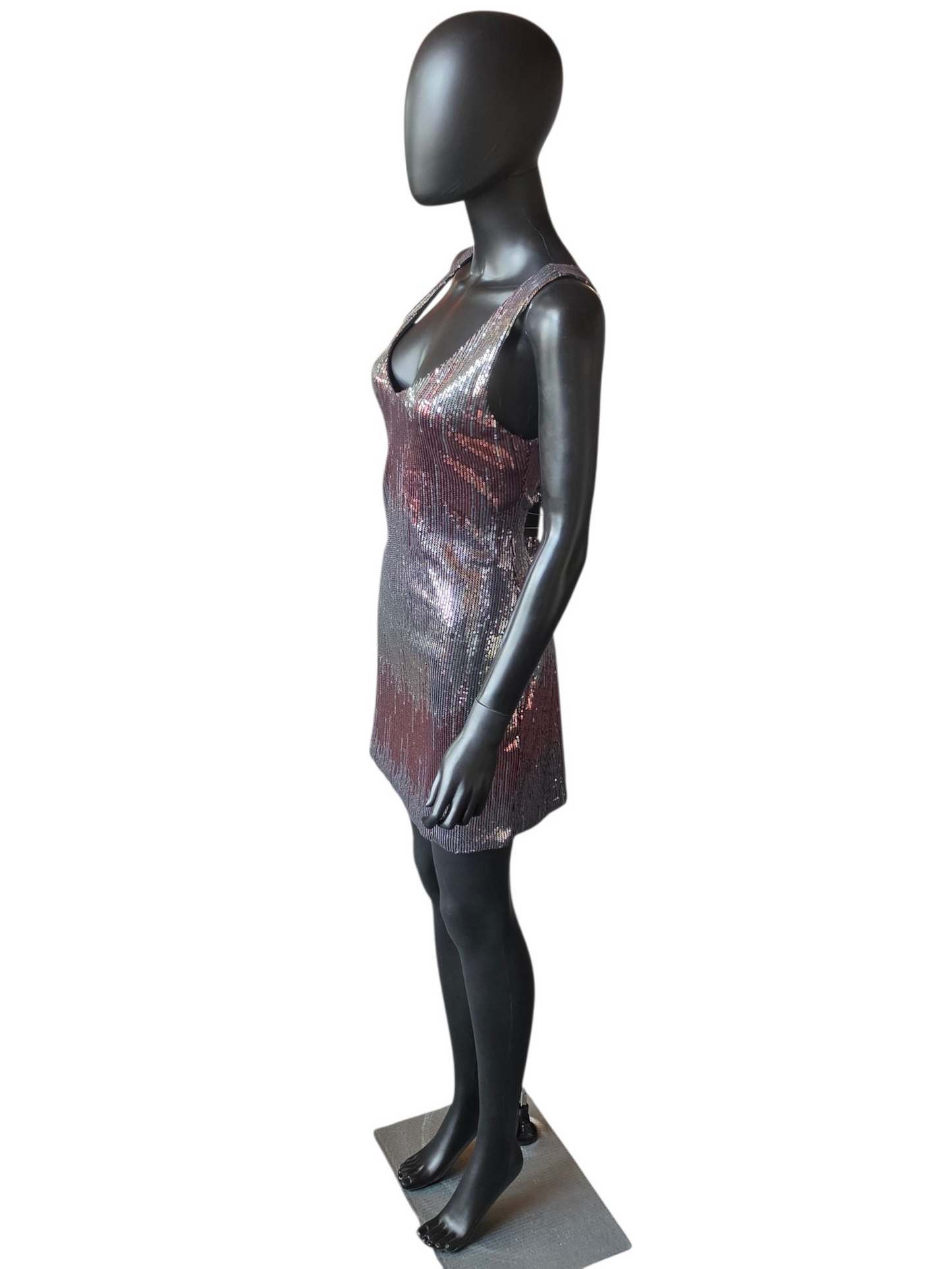 Silver Sequin Ombre Dress