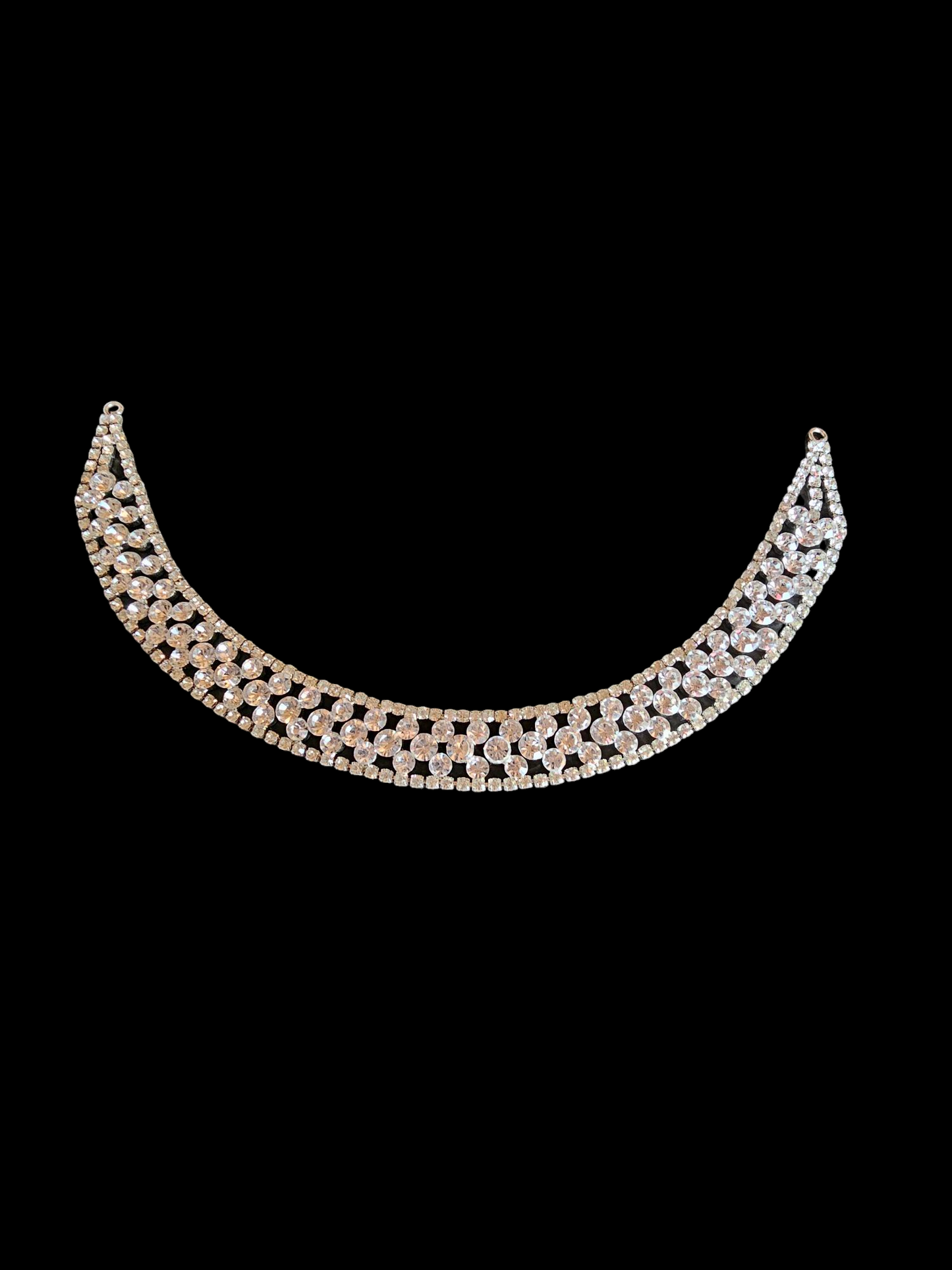 Wide Silver/Crystal Hair Accessory