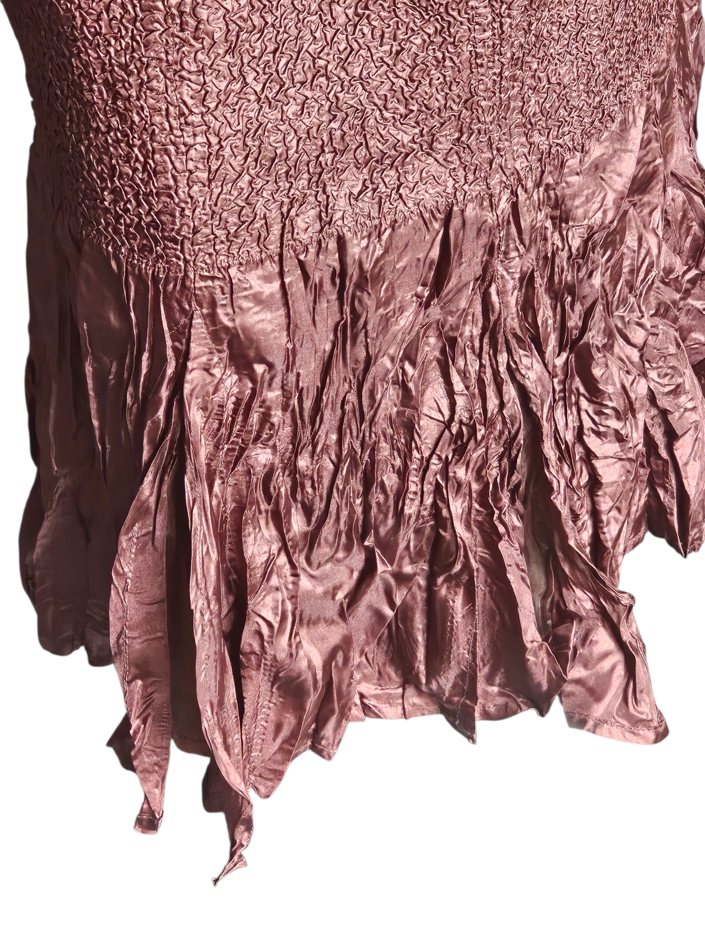 Crushed Silk Burgandy Formal Dress W/Shawl