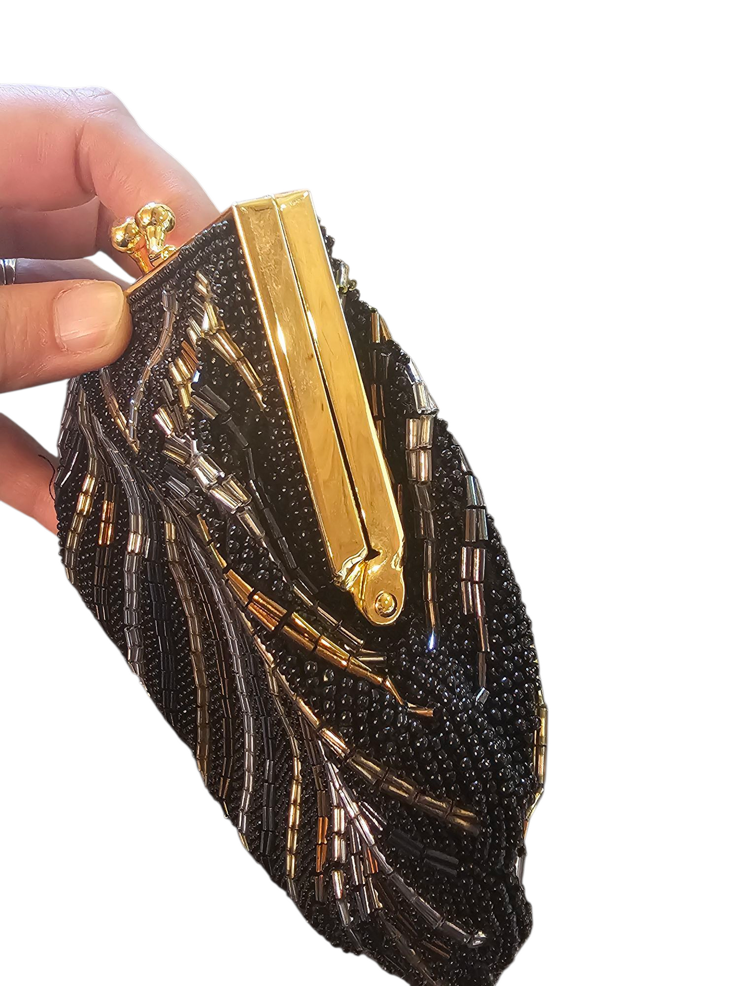 Vintage Shell Beaded Clutch