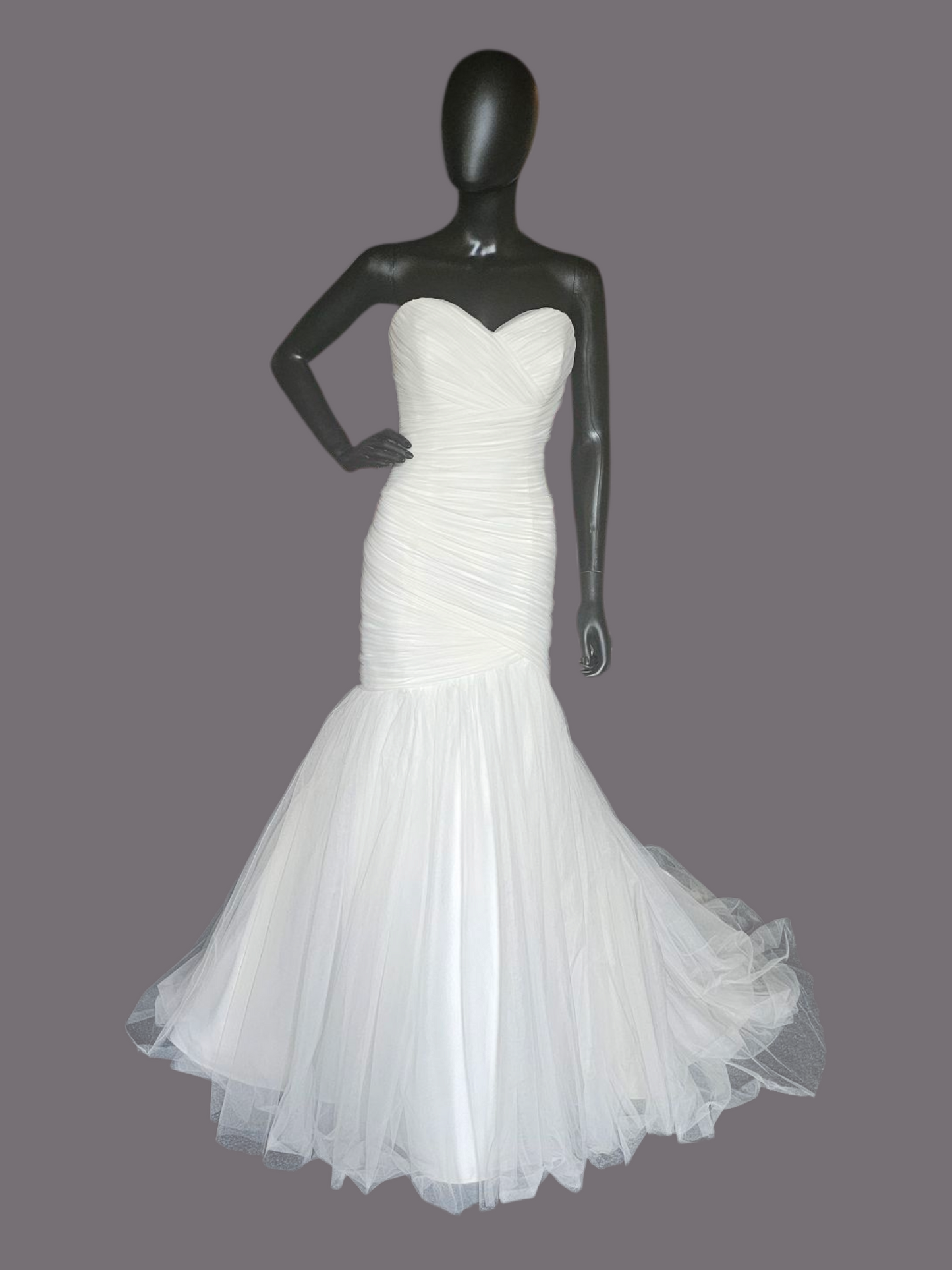 Tulle Fit Flare Strapless Wedding Gown - Mori Lee