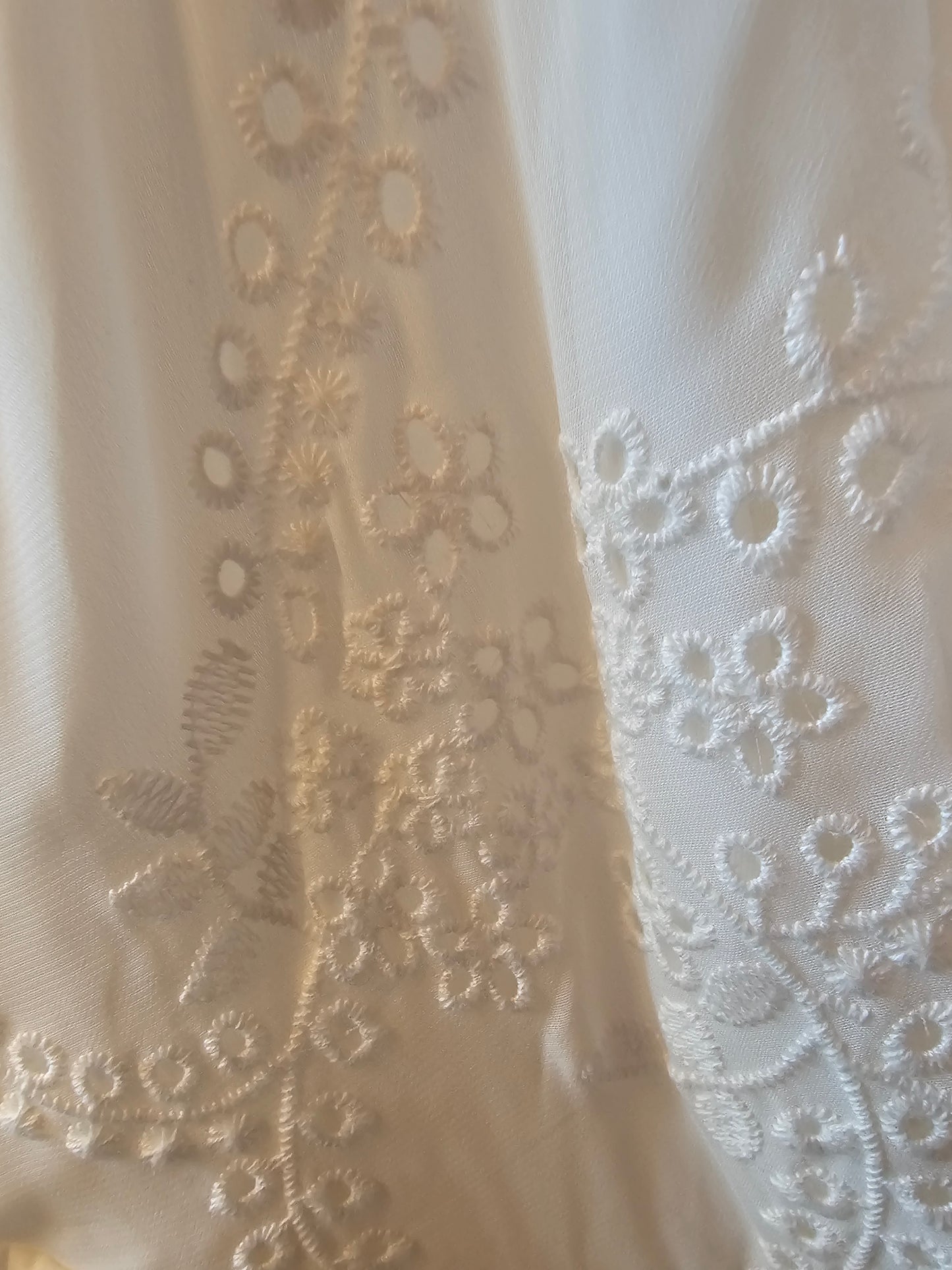 White Chiffon Eyelet Cocktail Dress - DKNY - NWT