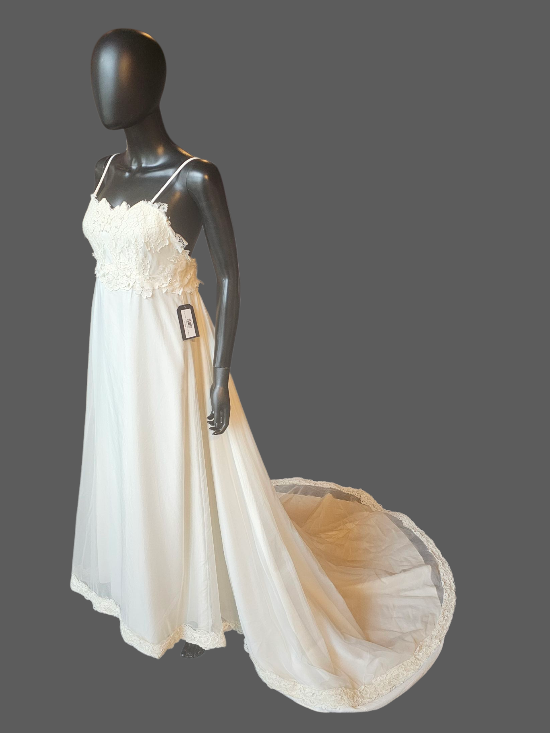 Vintage Ivory Empire A-Line Wedding Gown - Renewal Vintage Ivory Empire A-Line Wedding Gown - Renewal