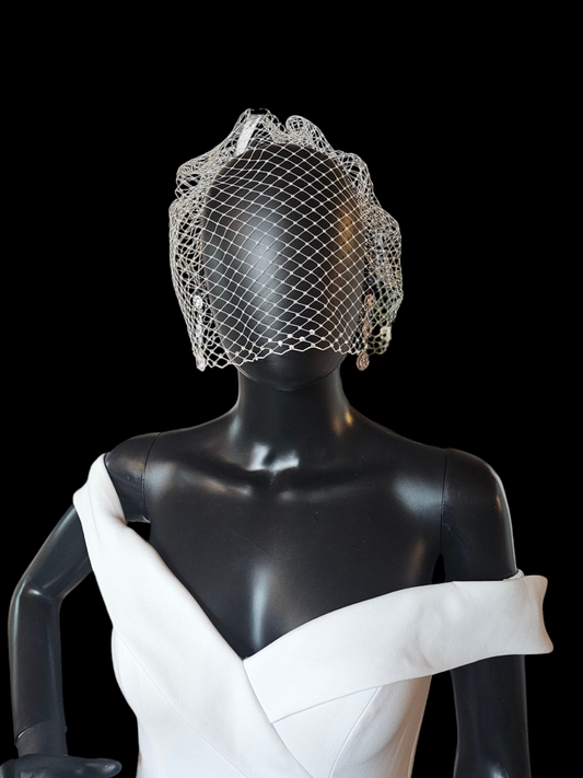 Net/Rhinestone Facinator Veil