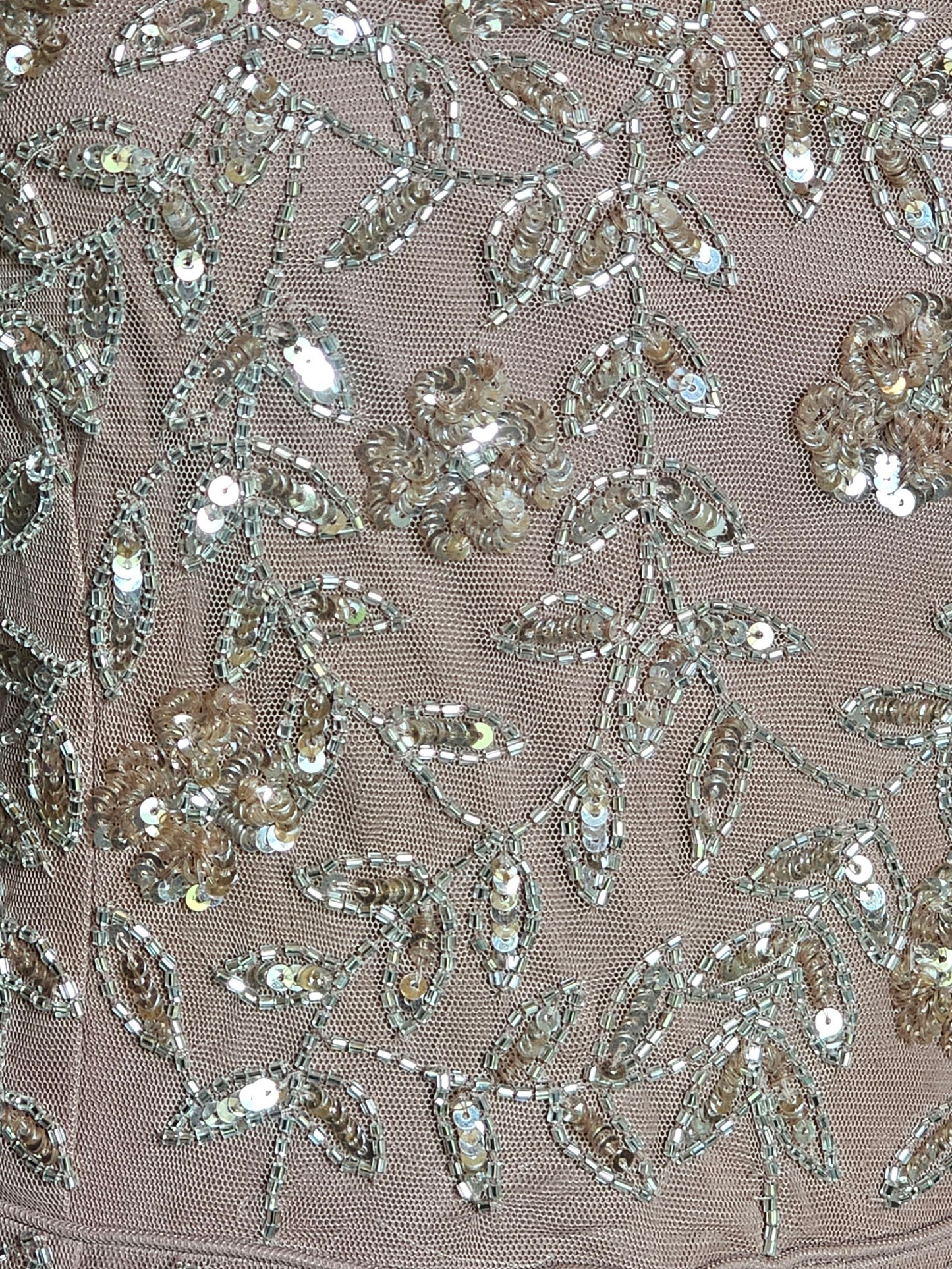 Rose Beaded 3/4 Sleeve Formal Dress - Aiden Mattox NWT