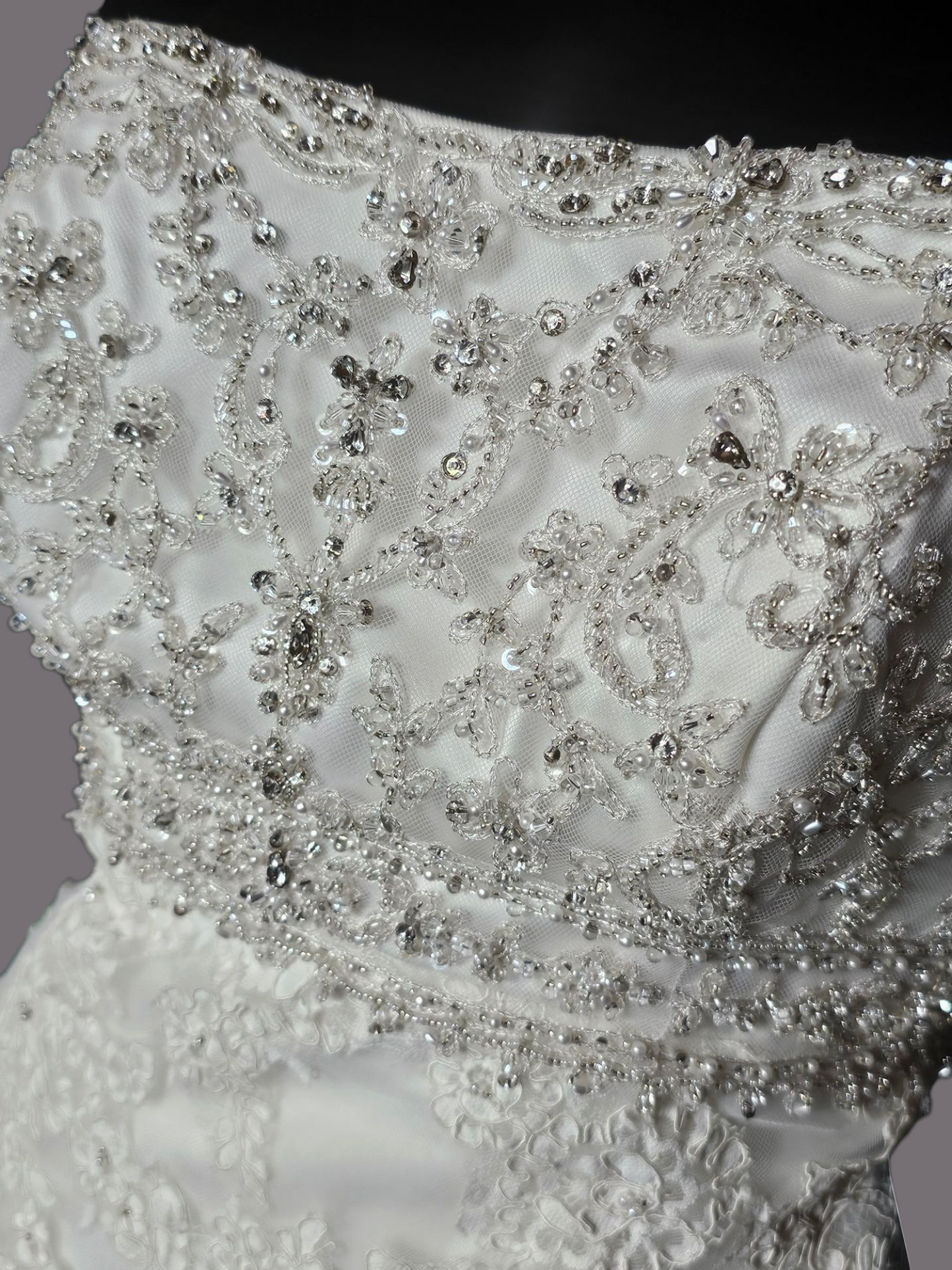 Ivory Lace Strapless Empire Waist Wedding - Morilee