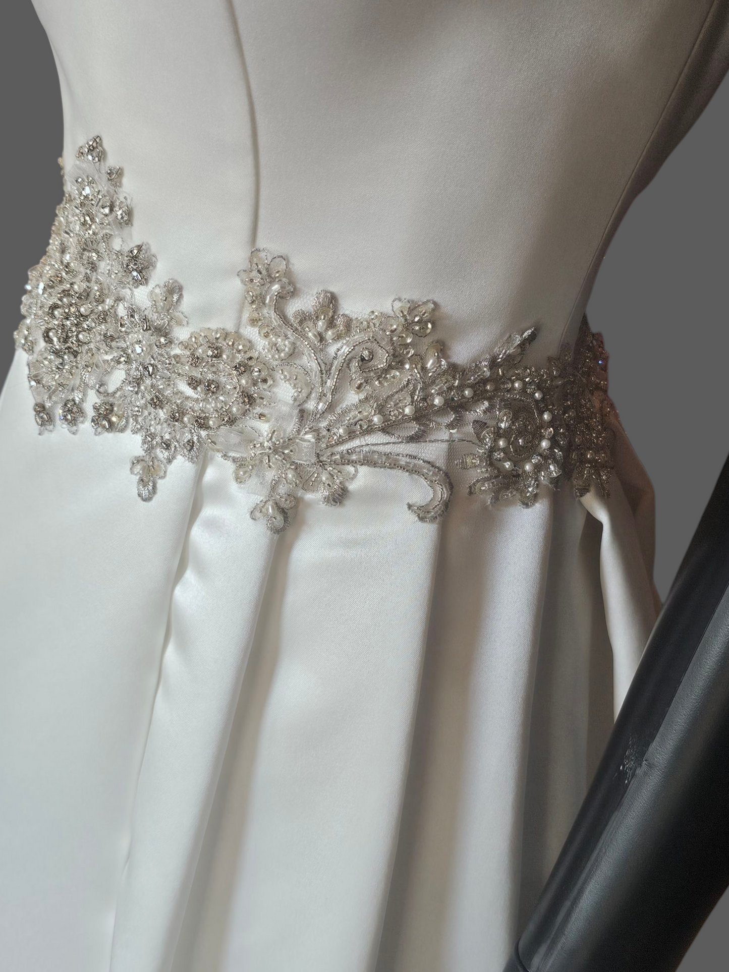 Ivory Satin A-Line Sweetheart Wedding Gown - Casablanca