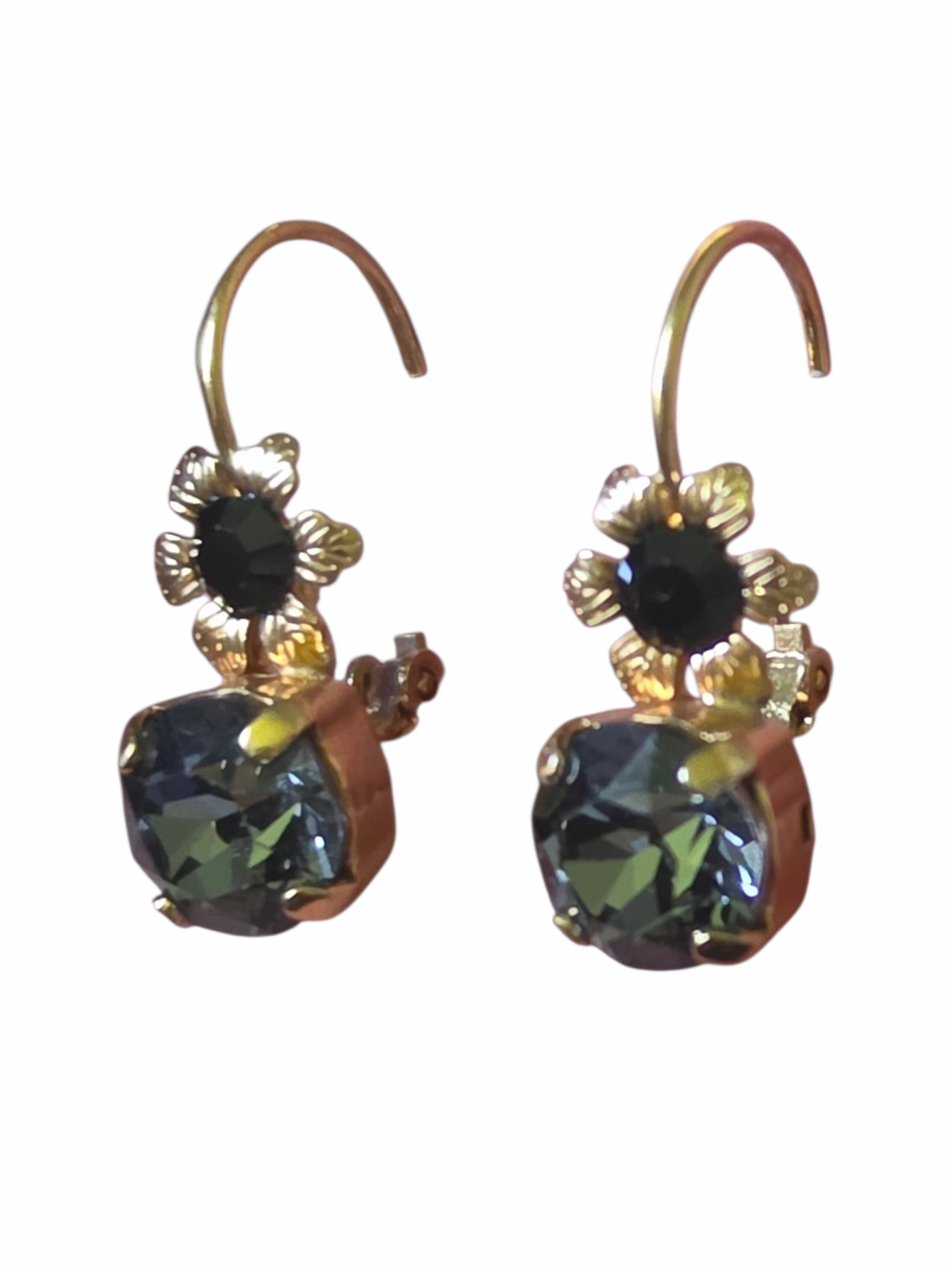 Gold/Black/Grey Small Drop Earring