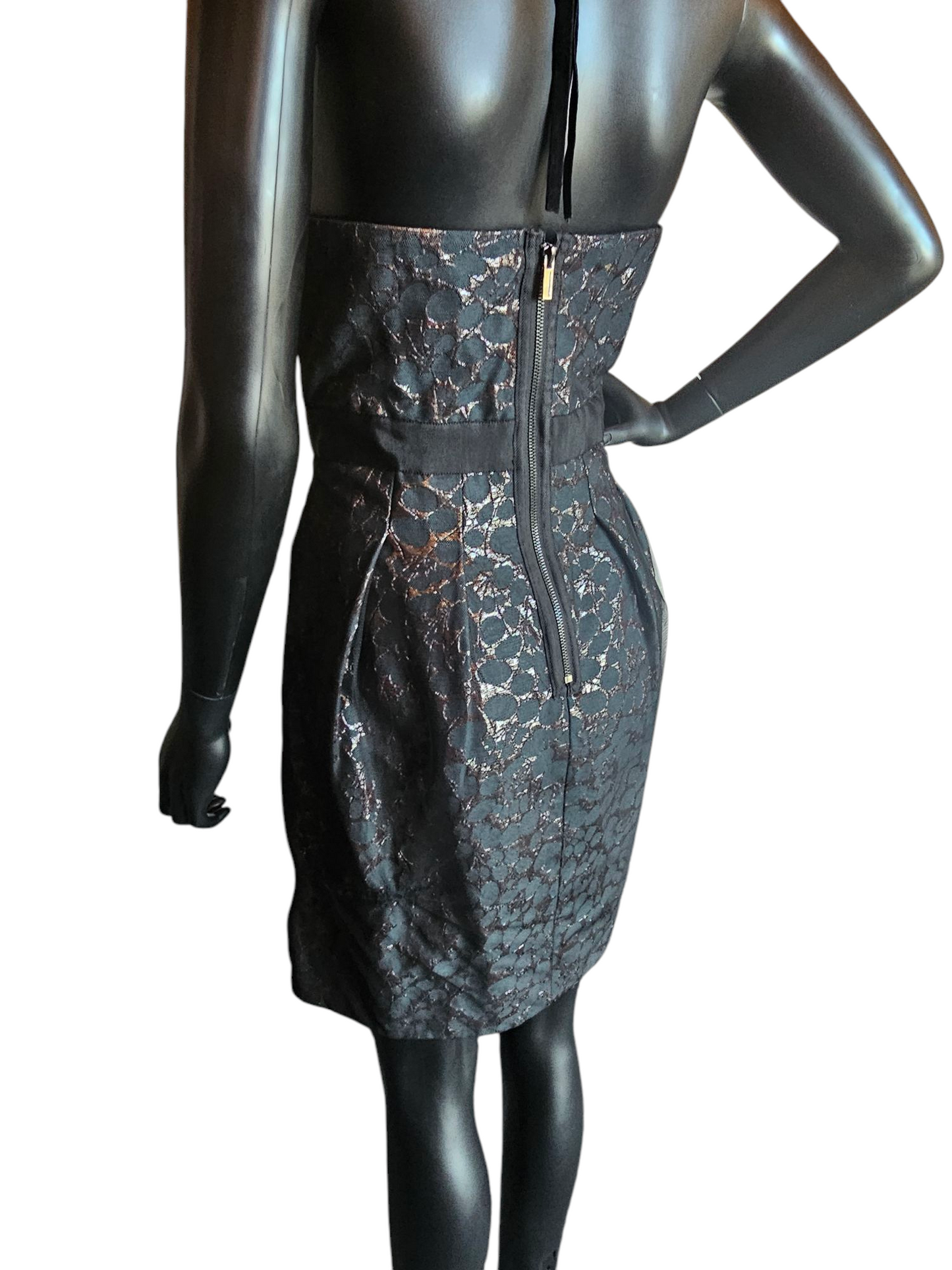 Black/Silver Jaquard Cocktail Dress - BCBG Max