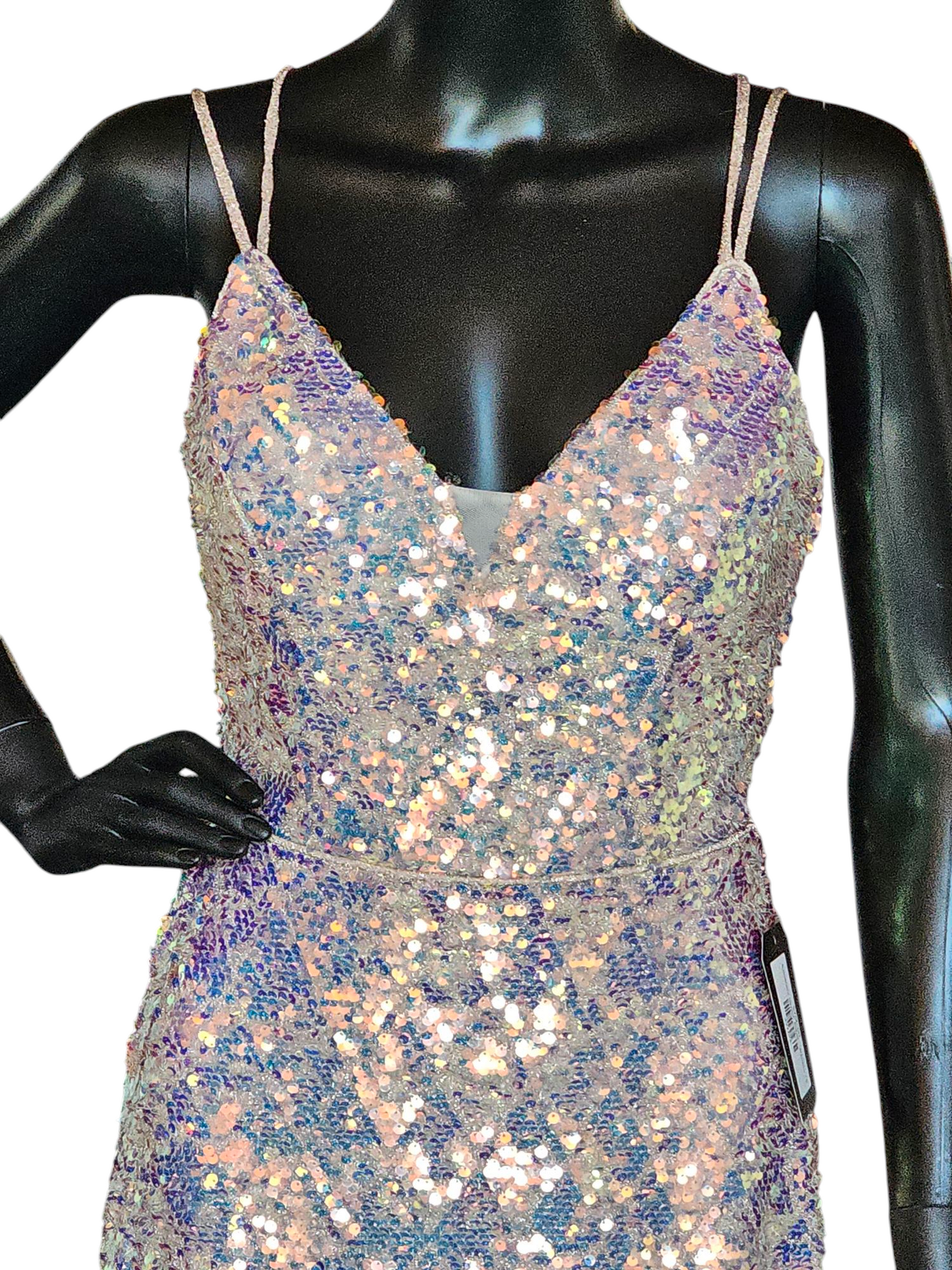Iridescent Sequin Fitted Prom/Party Dress - Windsor