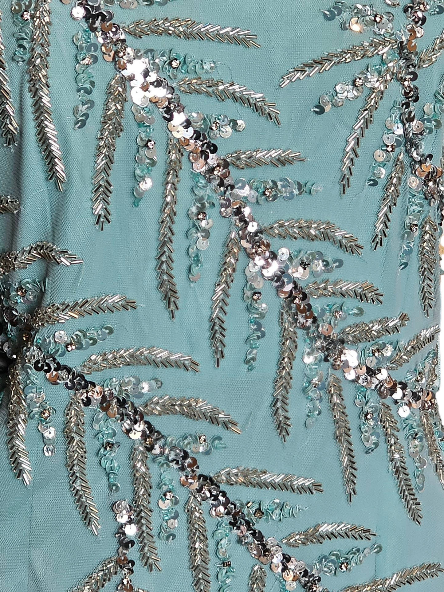 Sea Glass Beaded Detail Formal Dress - Madeline Gardner