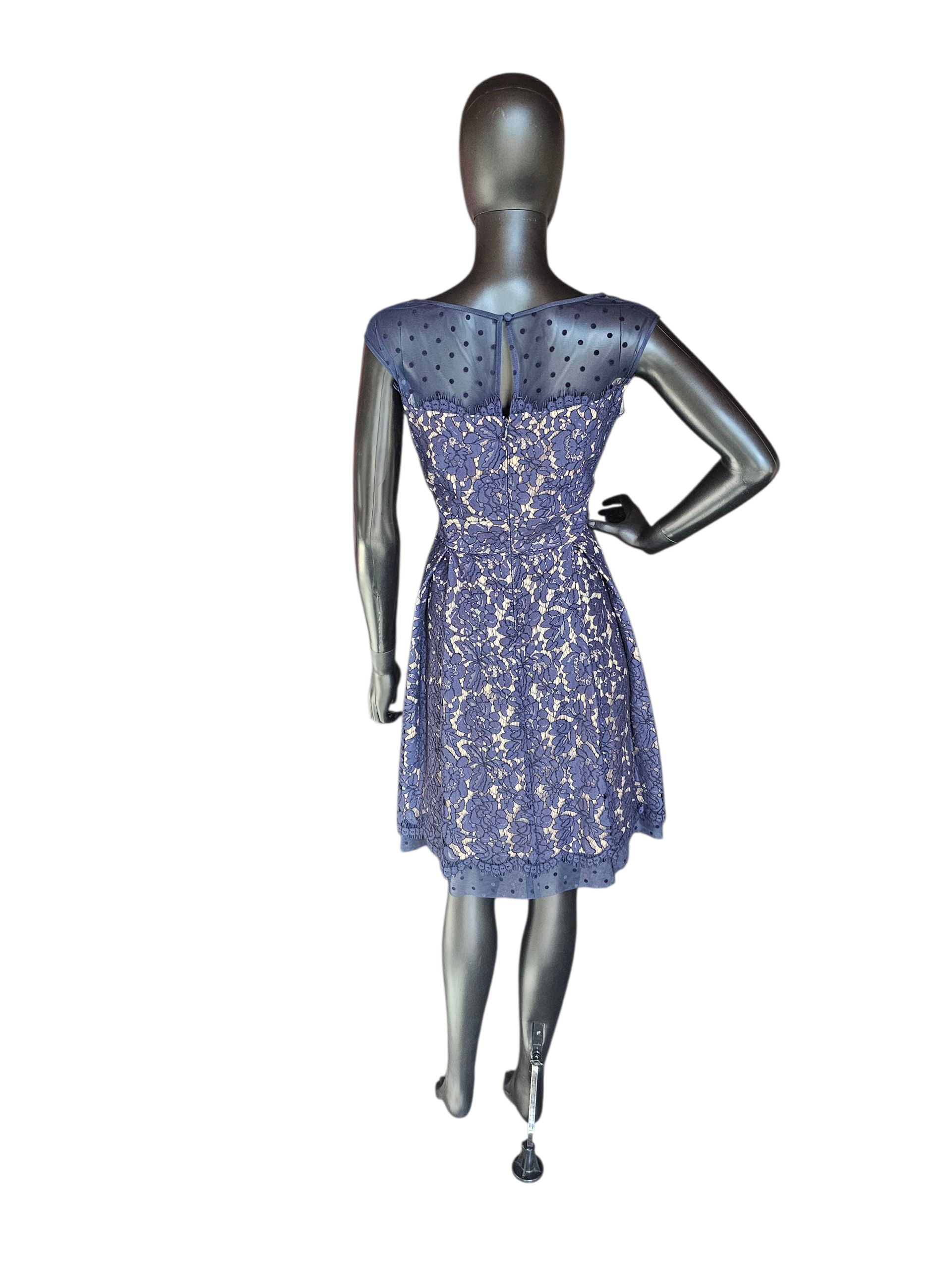 Navy Lace Cocktail Dress