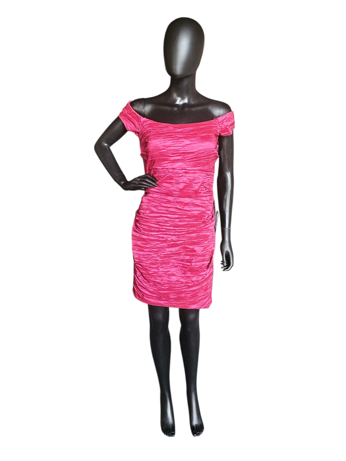 Raspberry Off Shoulder Cocktail - Alex Evenings - NWT