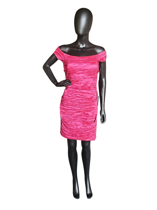 Raspberry Off Shoulder Cocktail - Alex Evenings - NWT