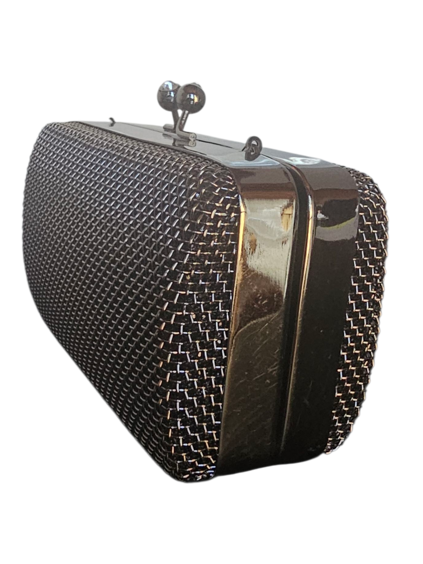 Black Metal Mesh Clutch