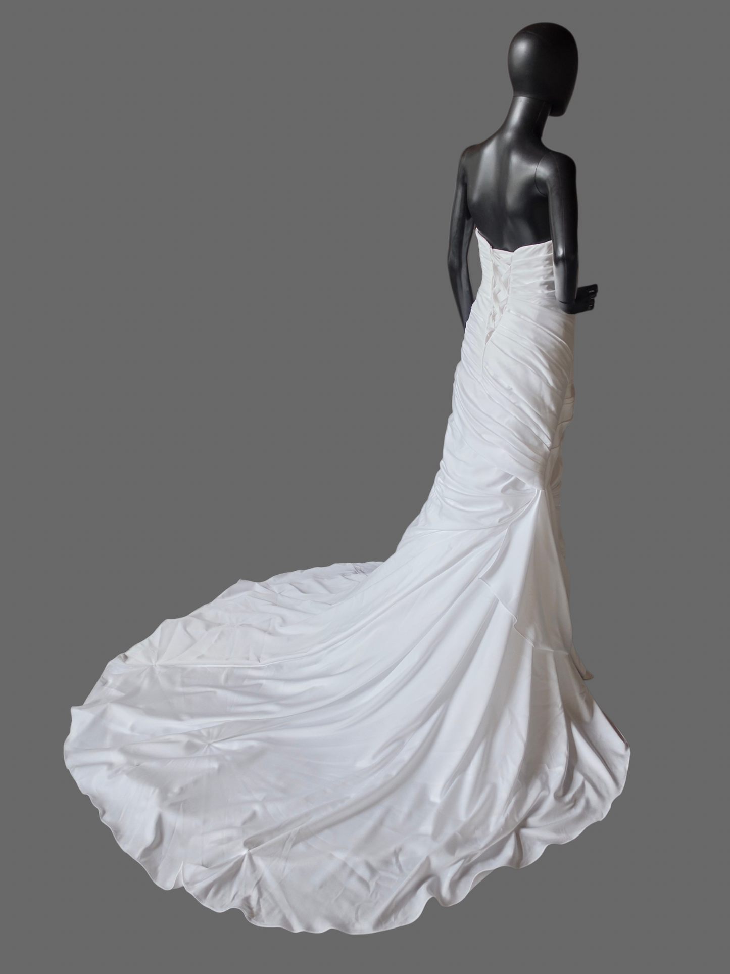 White Jersey Ruched Fitted - Maggie Sottero