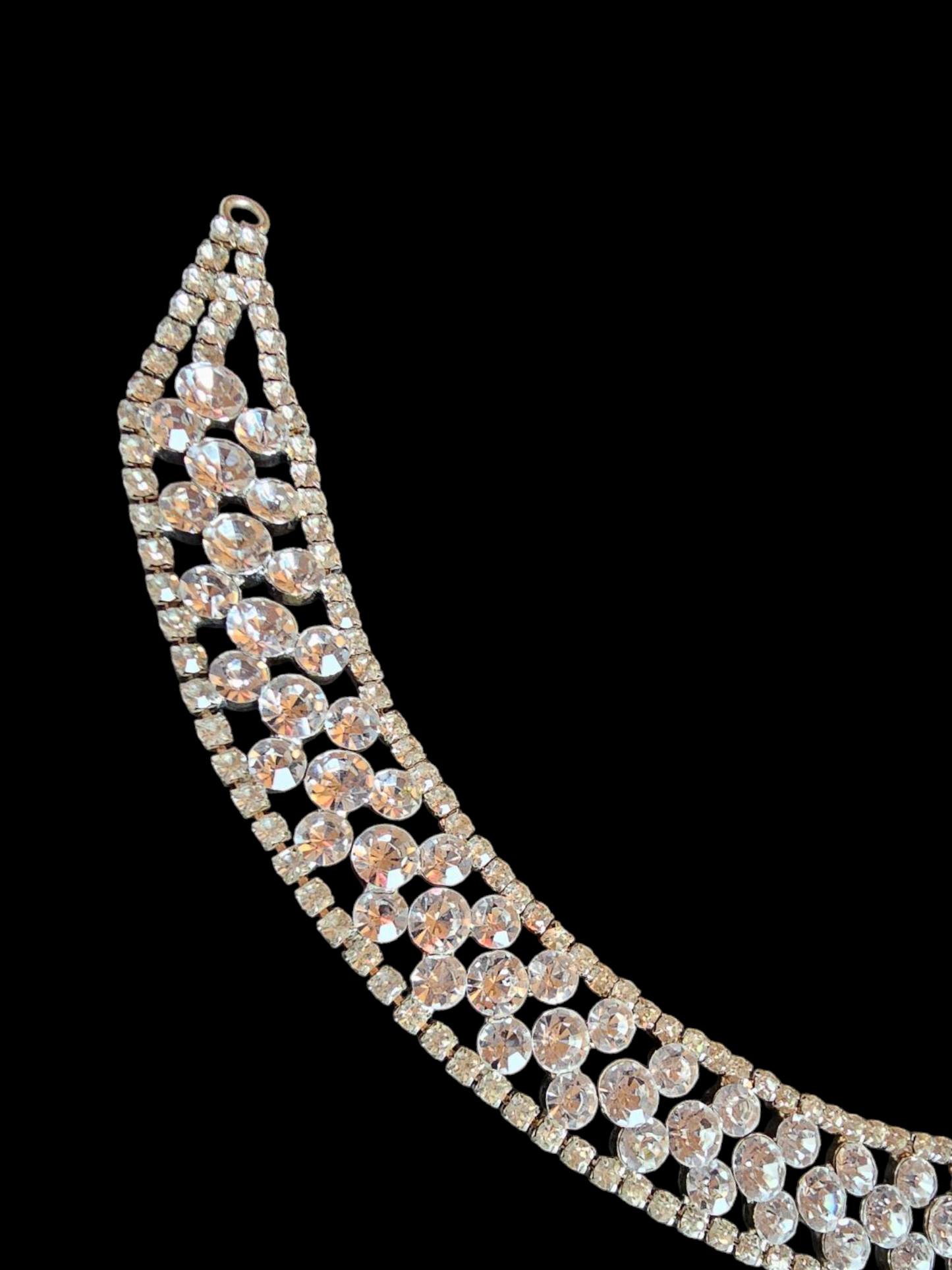 Wide Silver/Crystal Hair Accessory