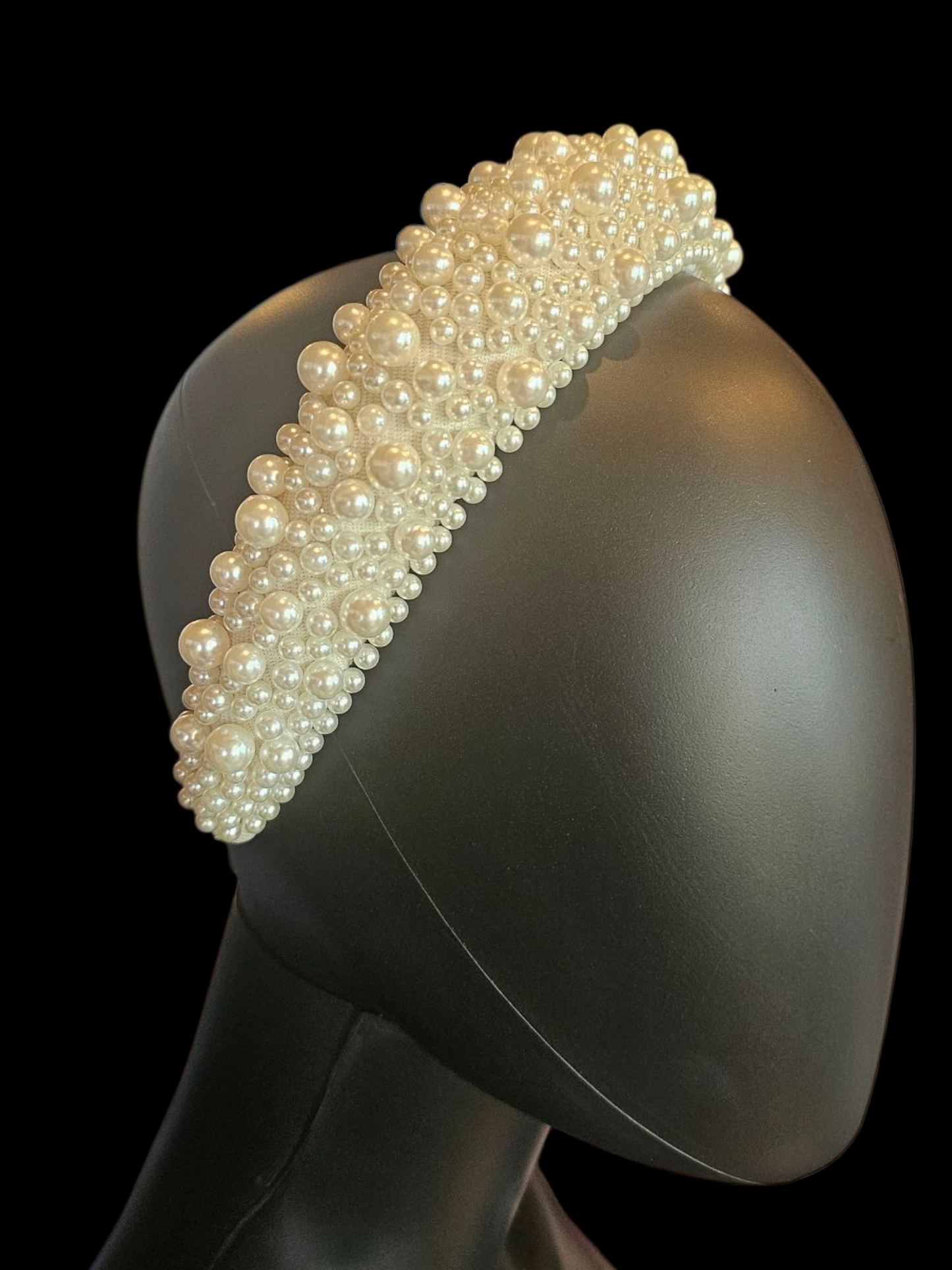 White/Large Pearl Headband - Marionat