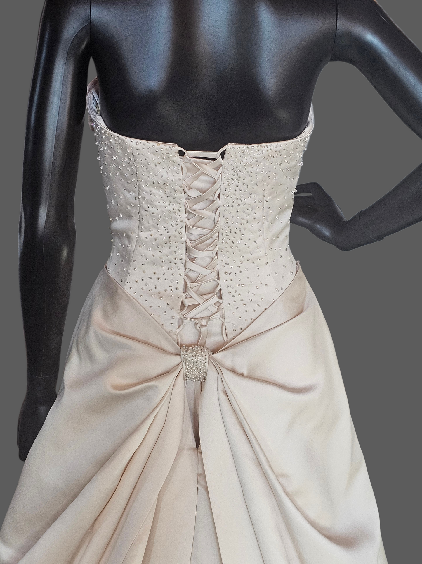 Champagne Strapless Satin - Maggie Sottero