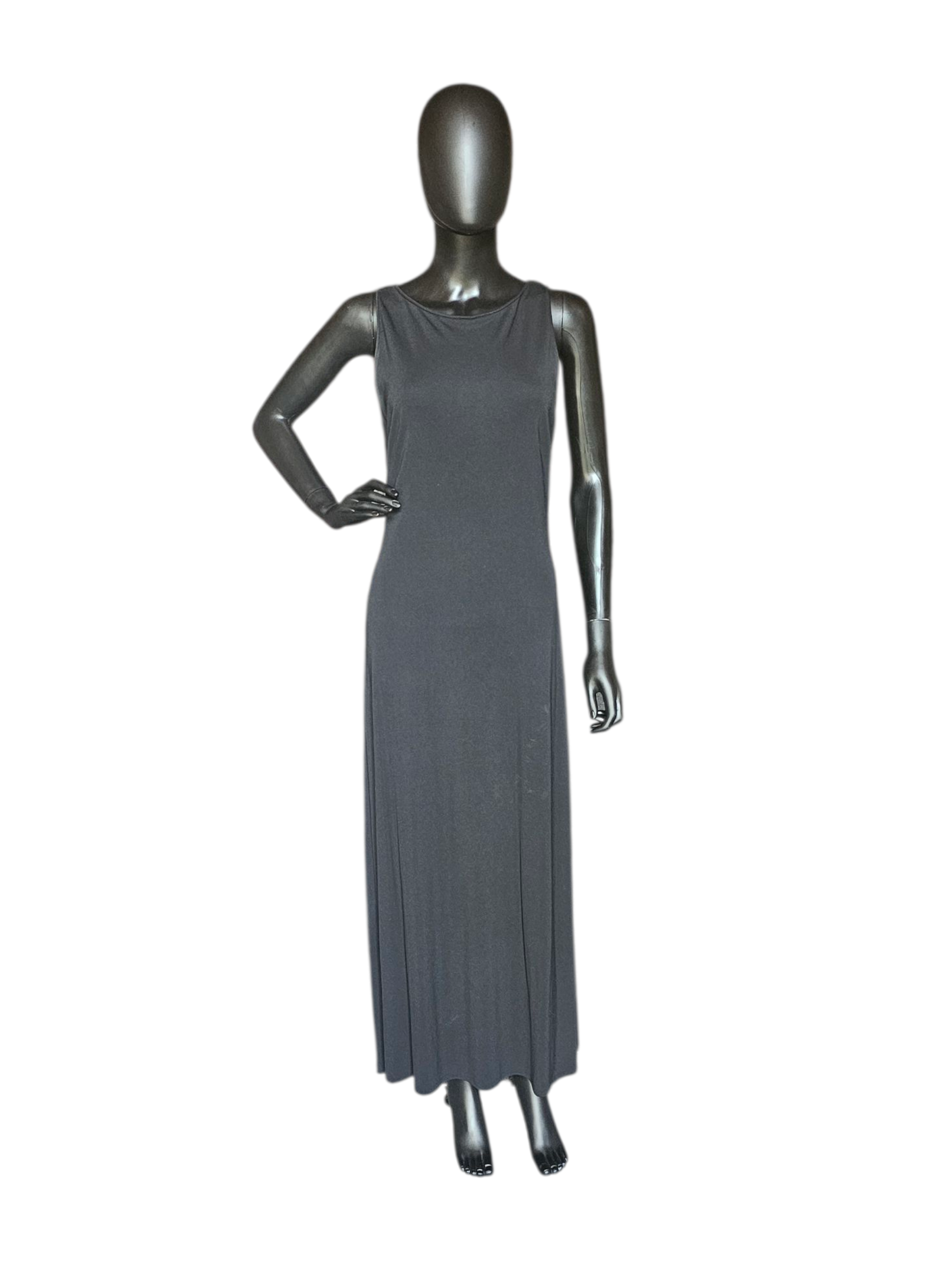 Back Jersey Sheath Maxi Dress