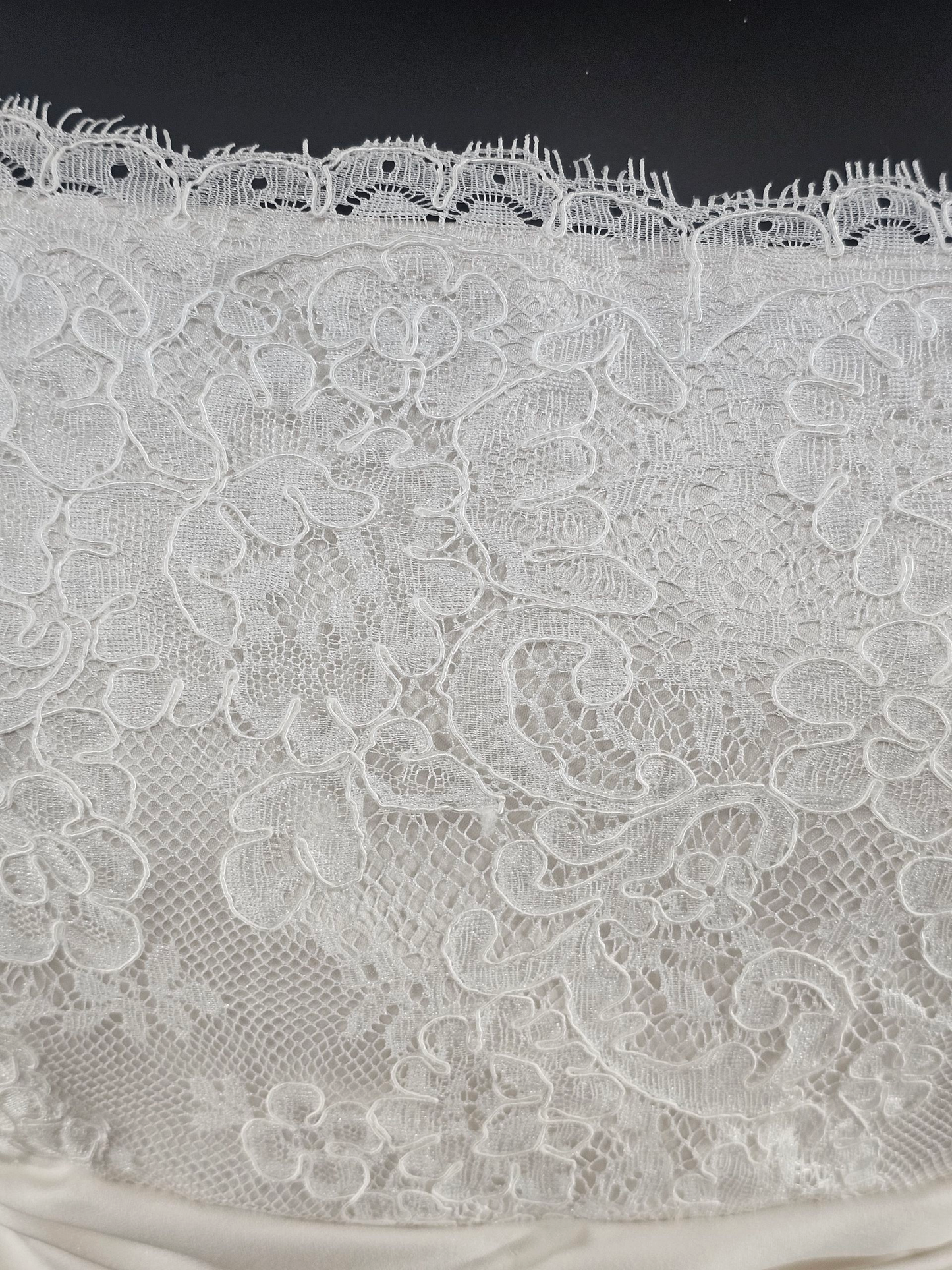 Ivory Lace/Satin Mid-Length Formal Dress - Forever Yours