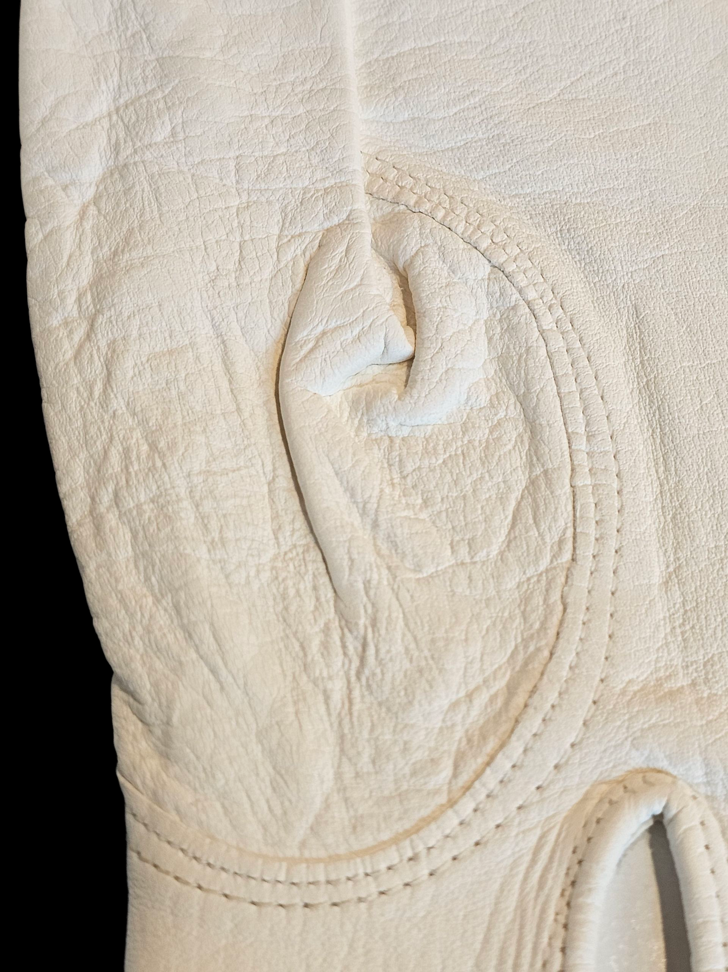 Vintage White Leather Wrist Glove