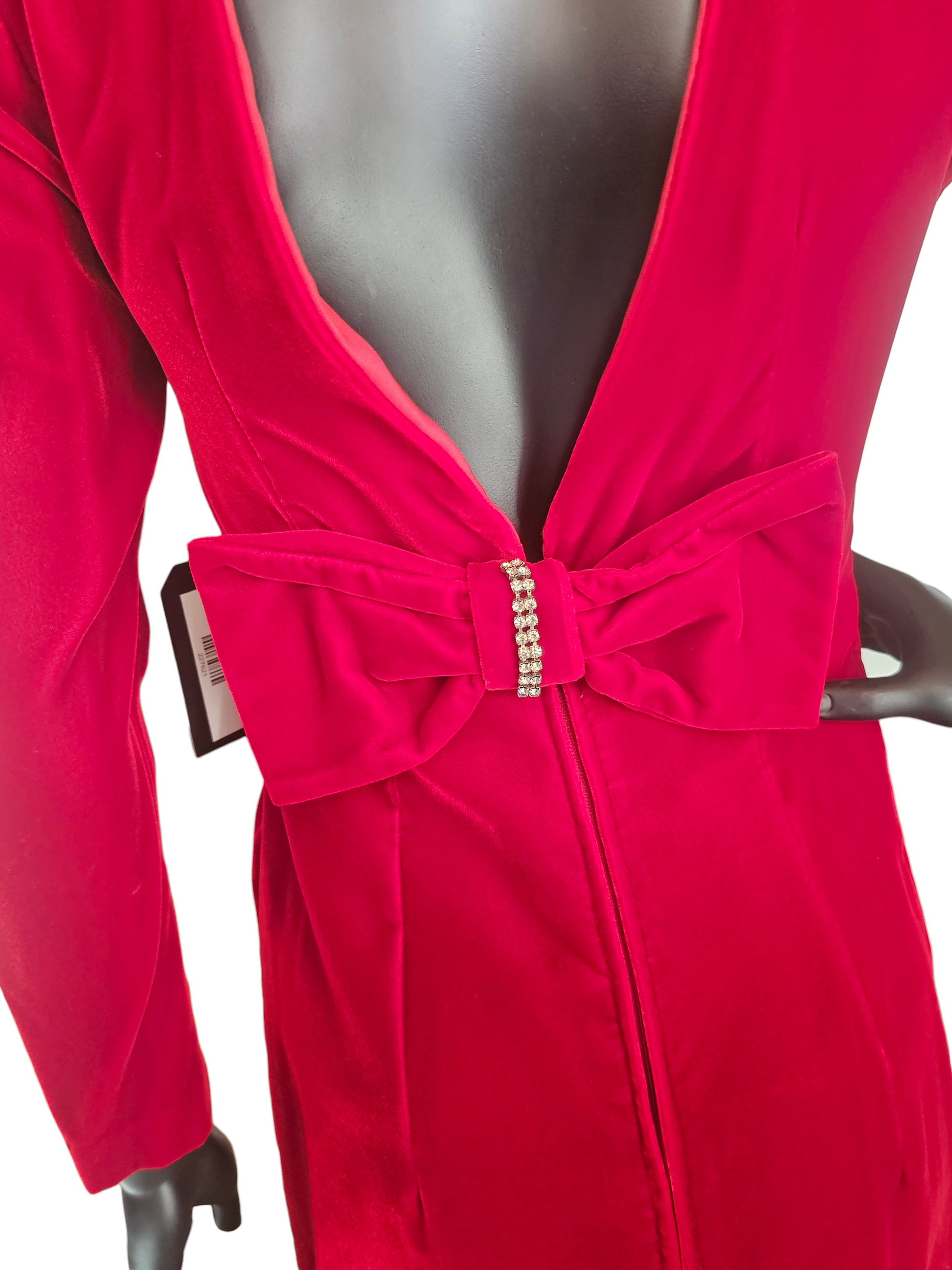 90s red velvet dress 90s Red Velvet Dress (S)