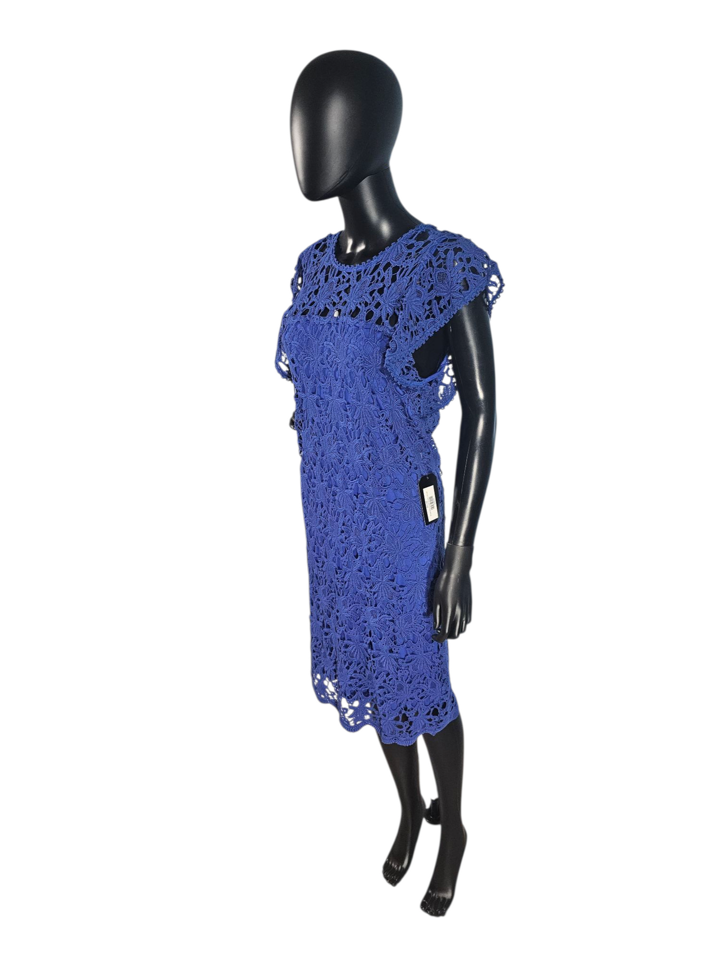 Royal Blue Cotton Lace Flutter Sleeve Mid Dress - NWT - Velvet by Graham & Spencer