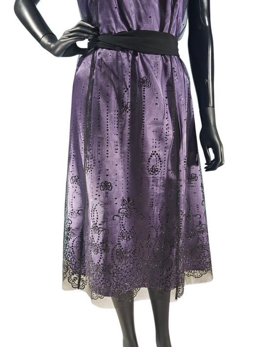 Purple/Black Sparkle Party Dress - Onyx Nites