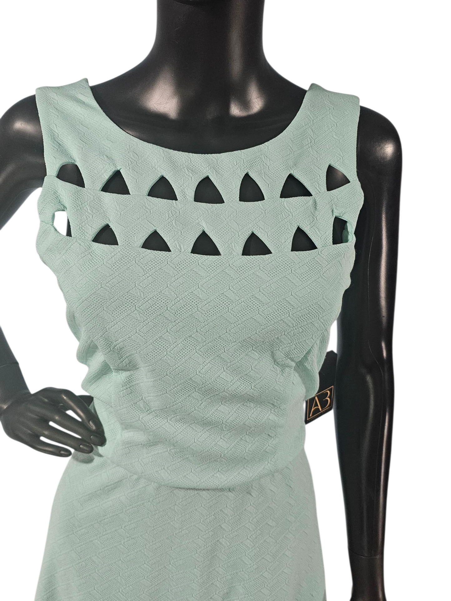 Turquois Peekaboo Neckline Short Cocktail Dress