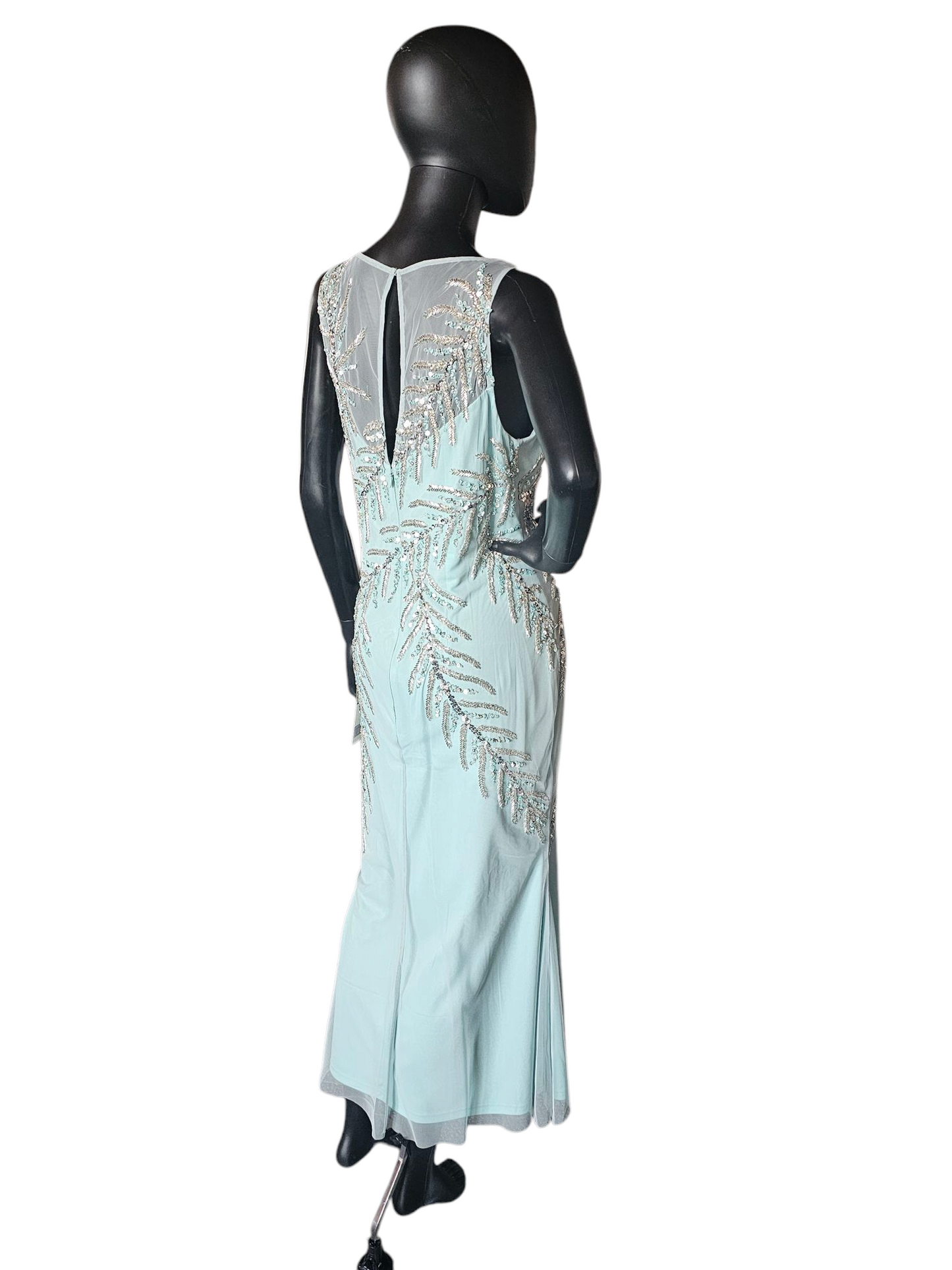 Sea Glass Beaded Detail Formal Dress - Madeline Gardner