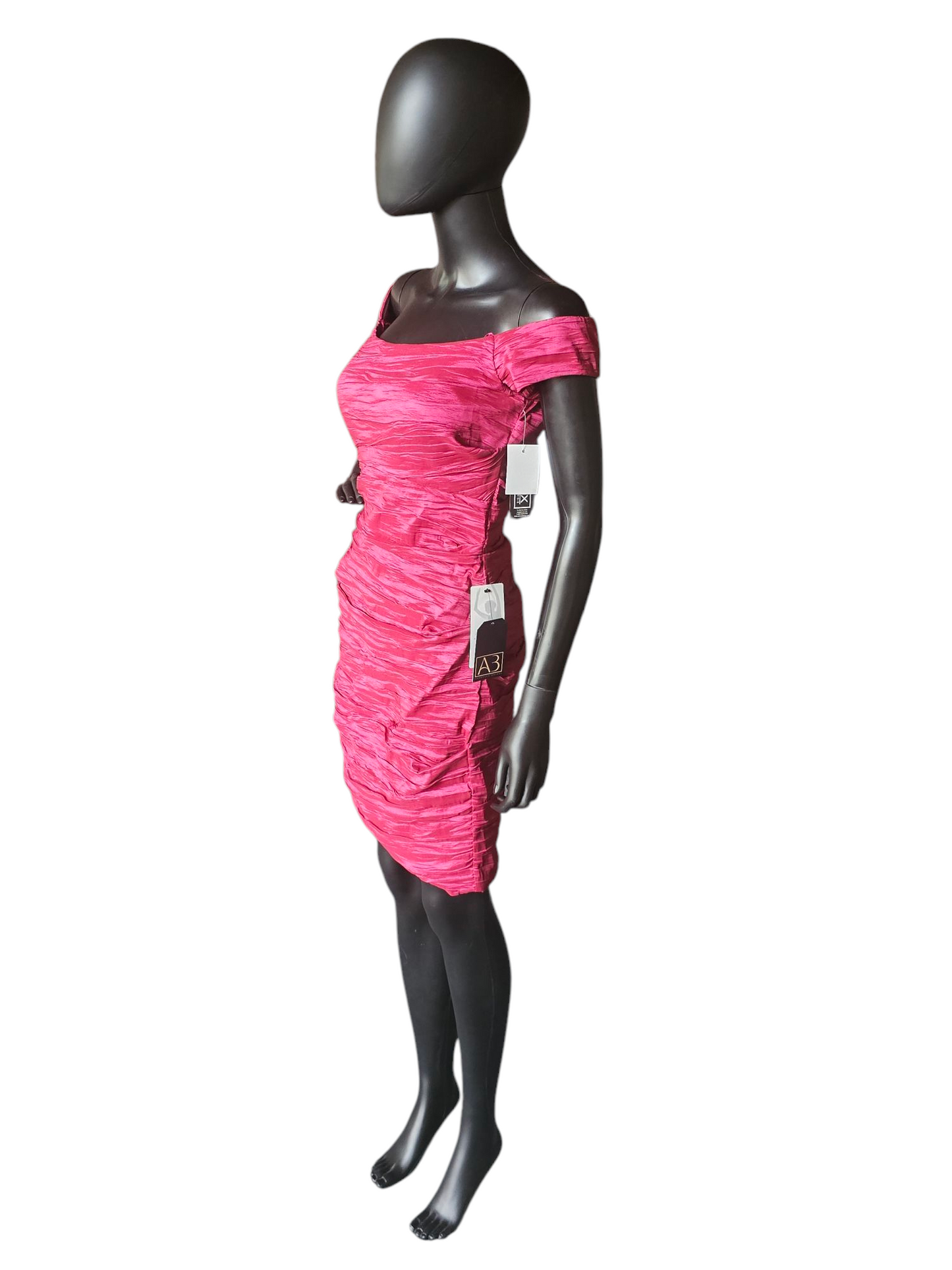 Raspberry Off Shoulder Cocktail - Alex Evenings - NWT